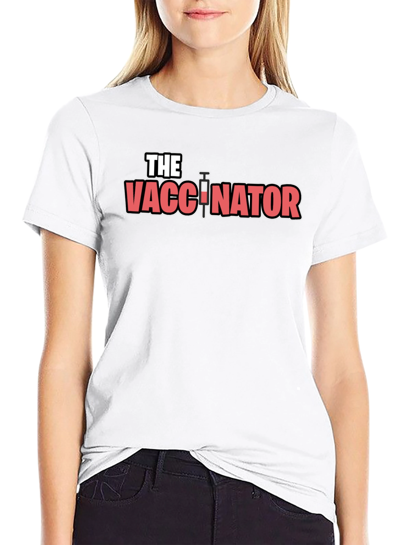 Black The Vaccinator T-Shirt - Novelty Graphic Tee view 9