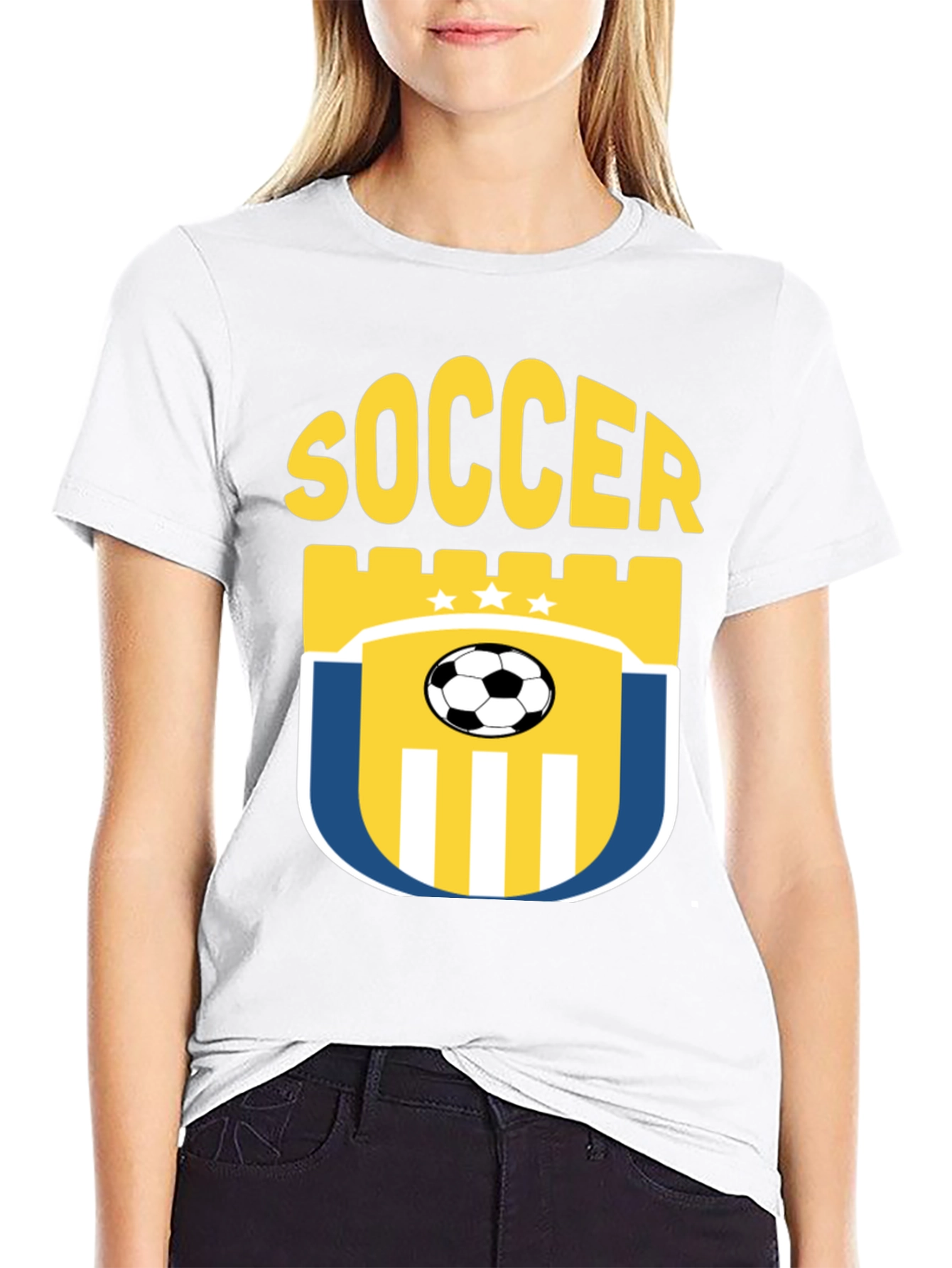 Black Soccer Graphic T-Shirt - Black view 9