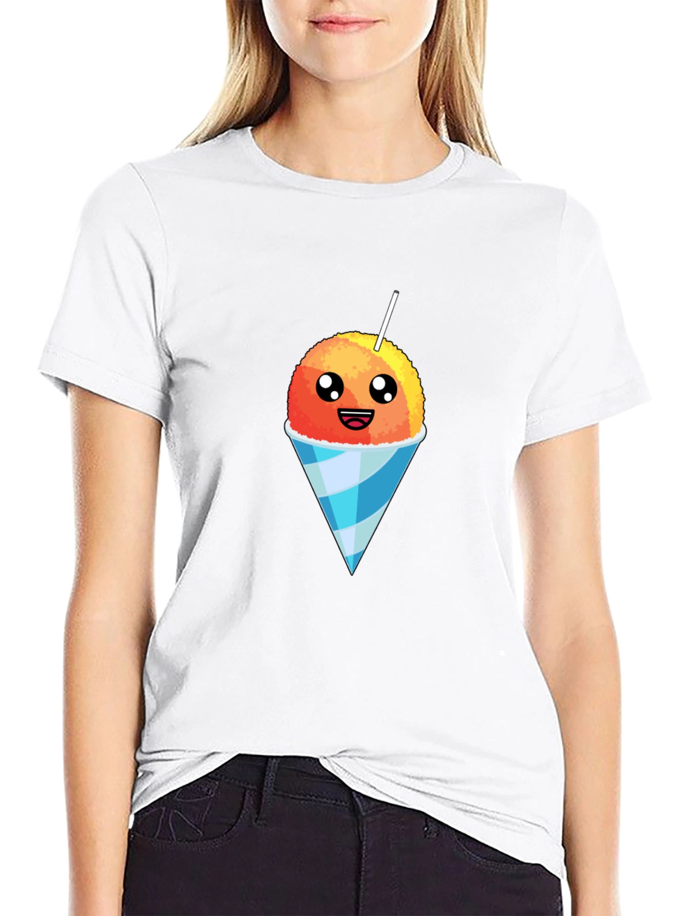 Black Snow Cone Graphic Tee - Sweet Treat Design view 9