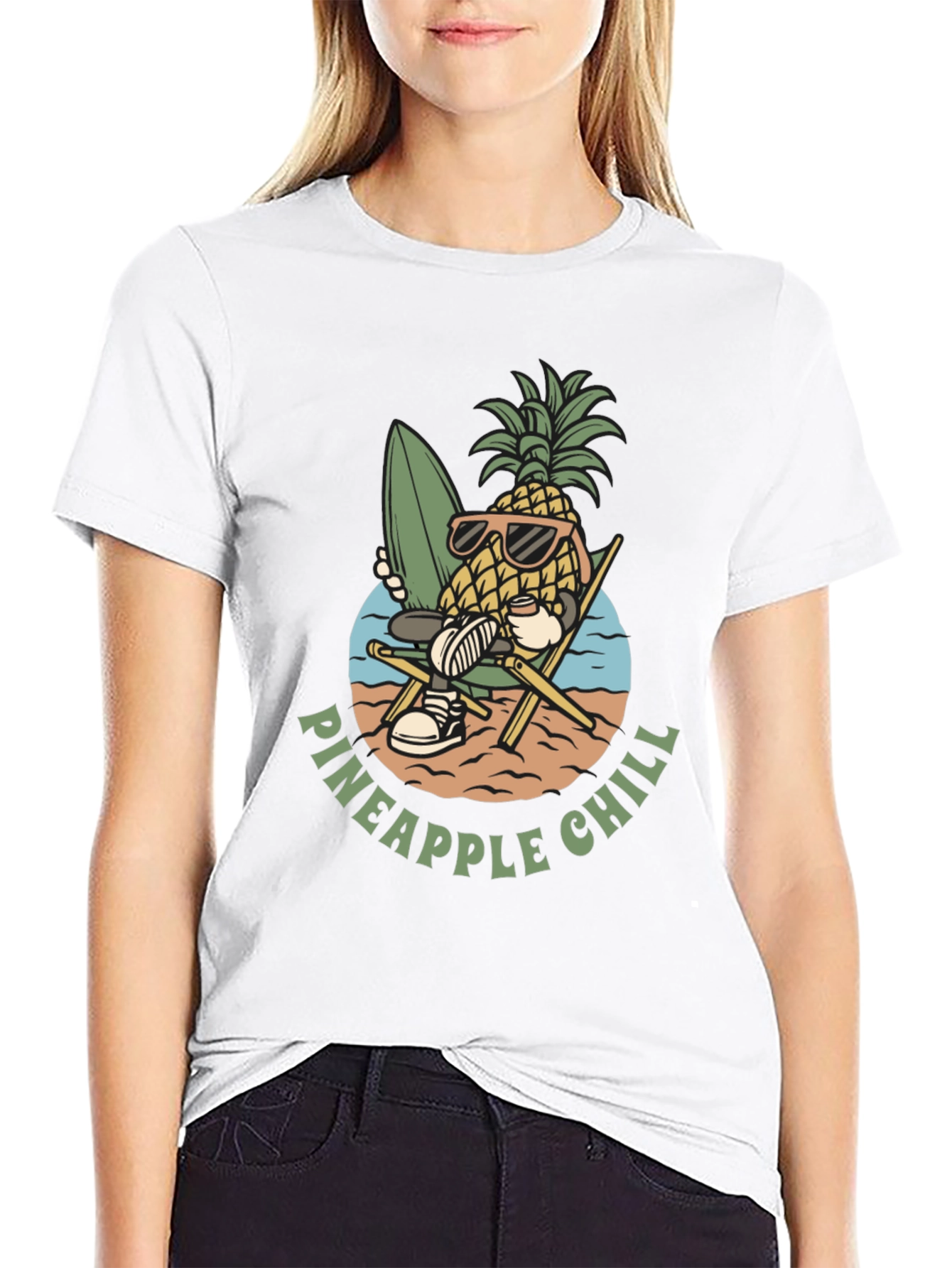 Black Pineapple Chill T-Shirt view 9