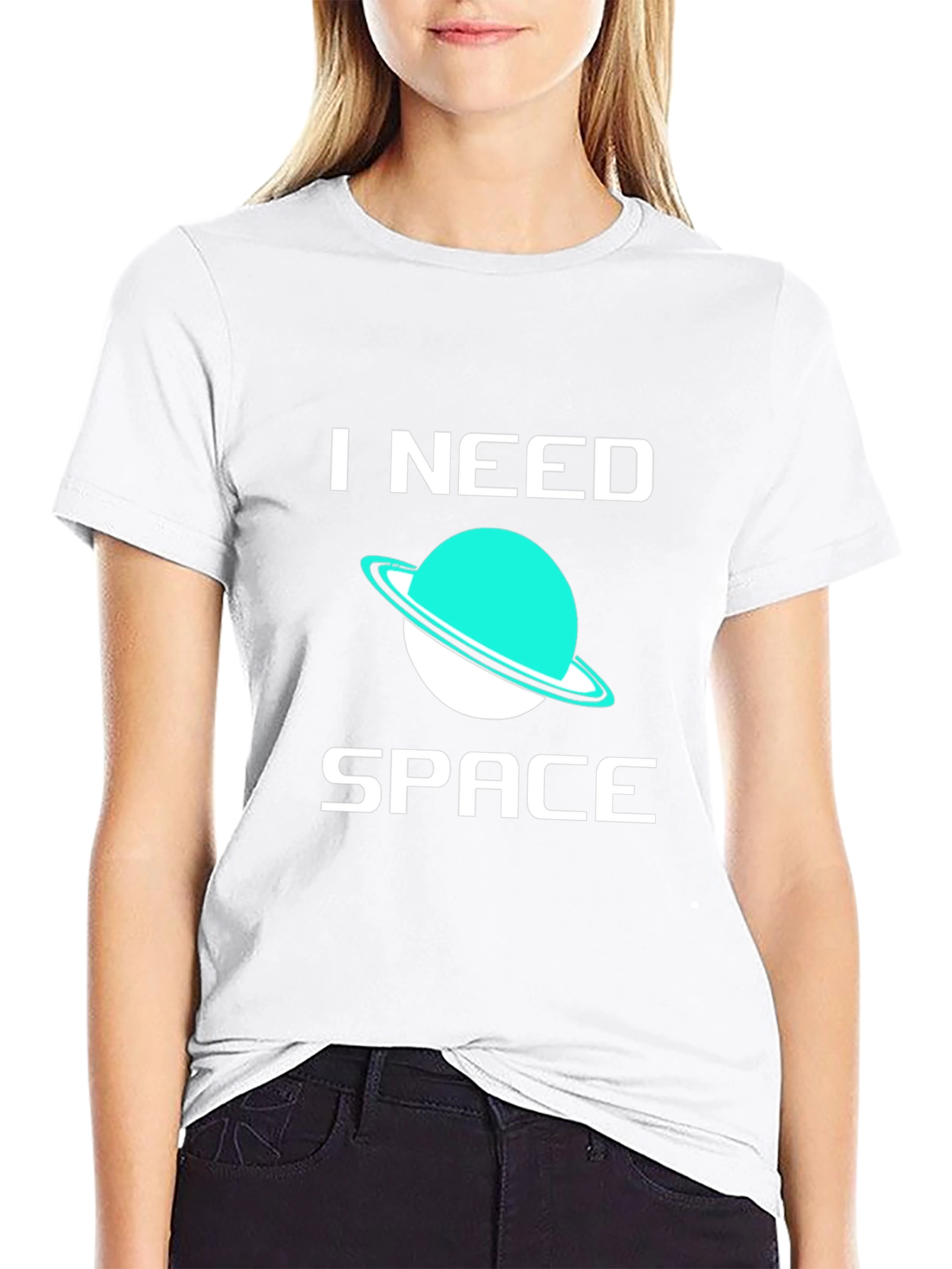 Black I Need Space T-Shirt - Trendy Graphic Tee view 9