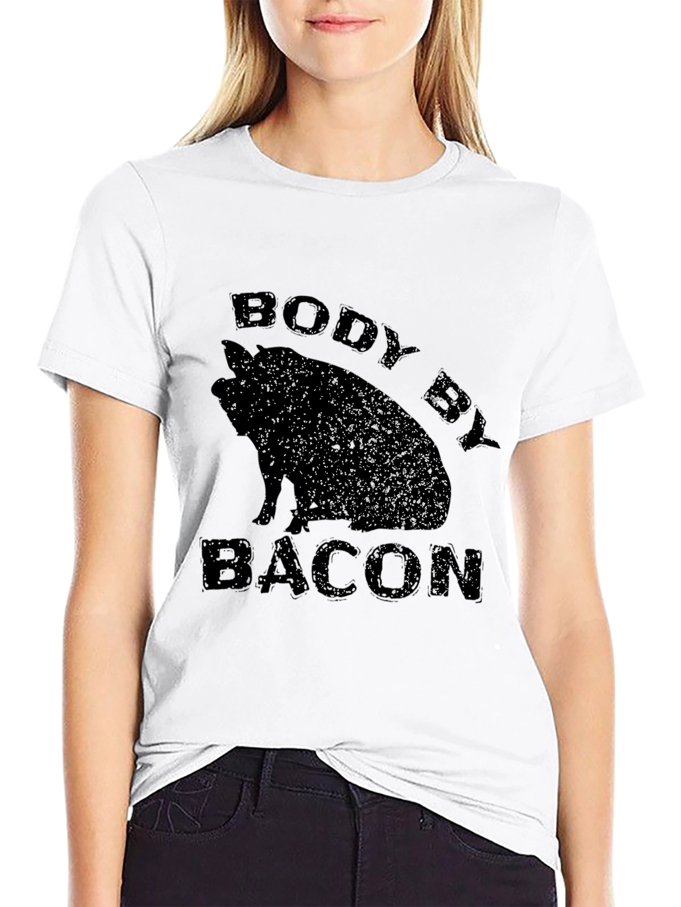 Black Body By Bacon Black T-Shirt view 9