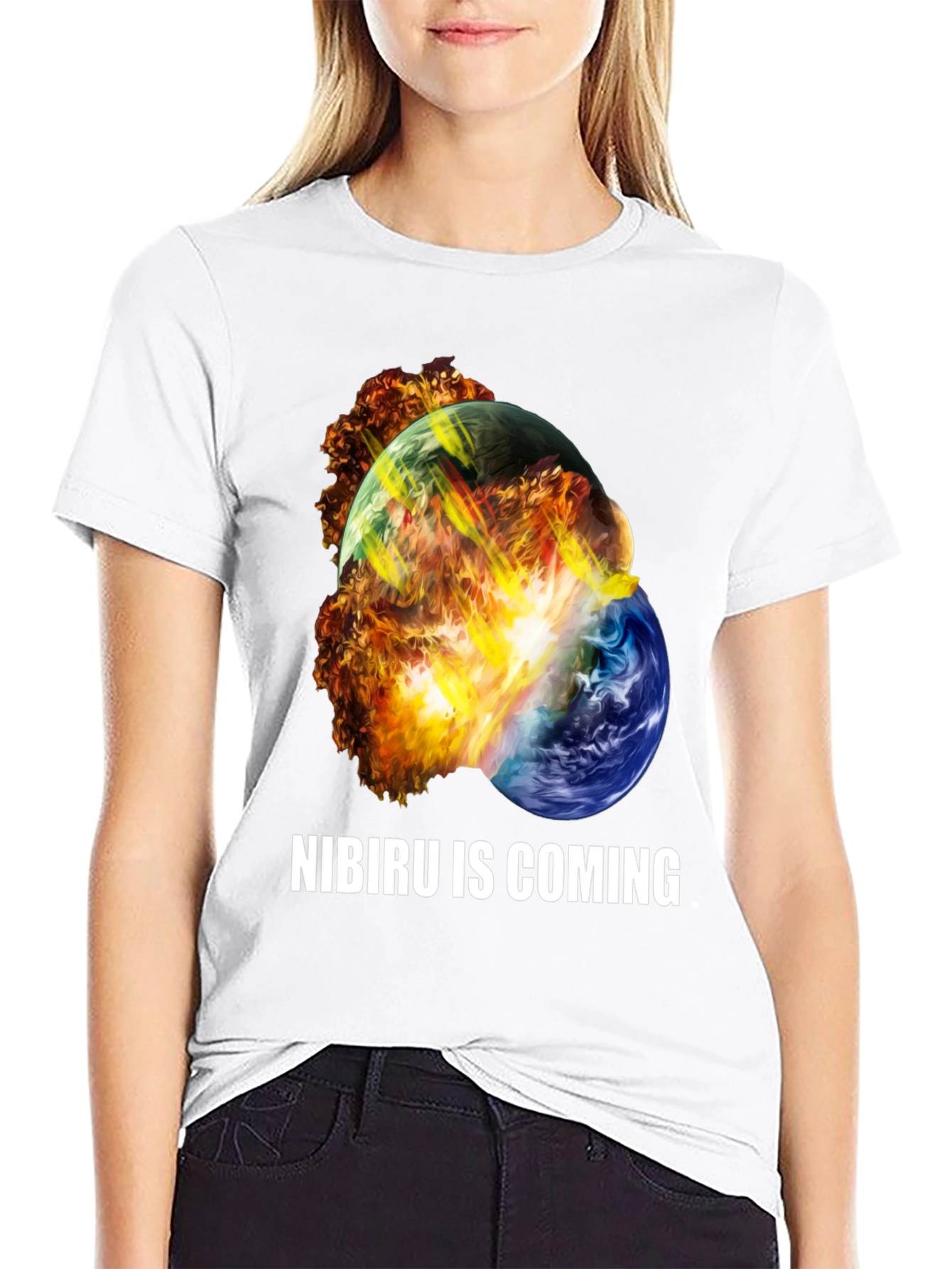 Black Nibiru is Coming Graphic Tee view 9