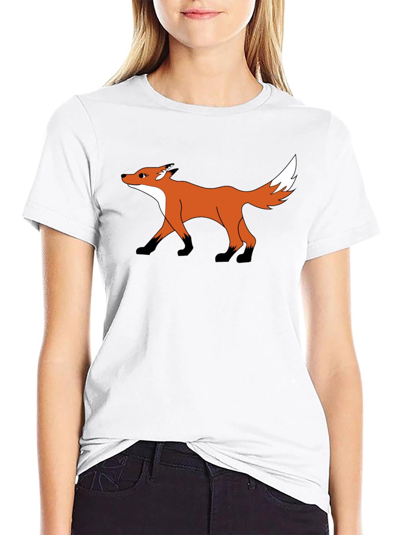 Black Fox Graphic T-Shirt - Casual Wear view 9