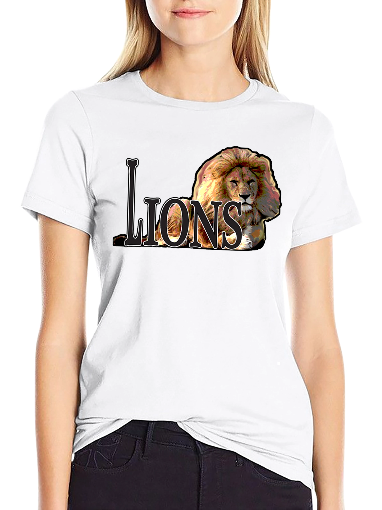 Black Lions Graphic Tee - Bold Lion Design view 9