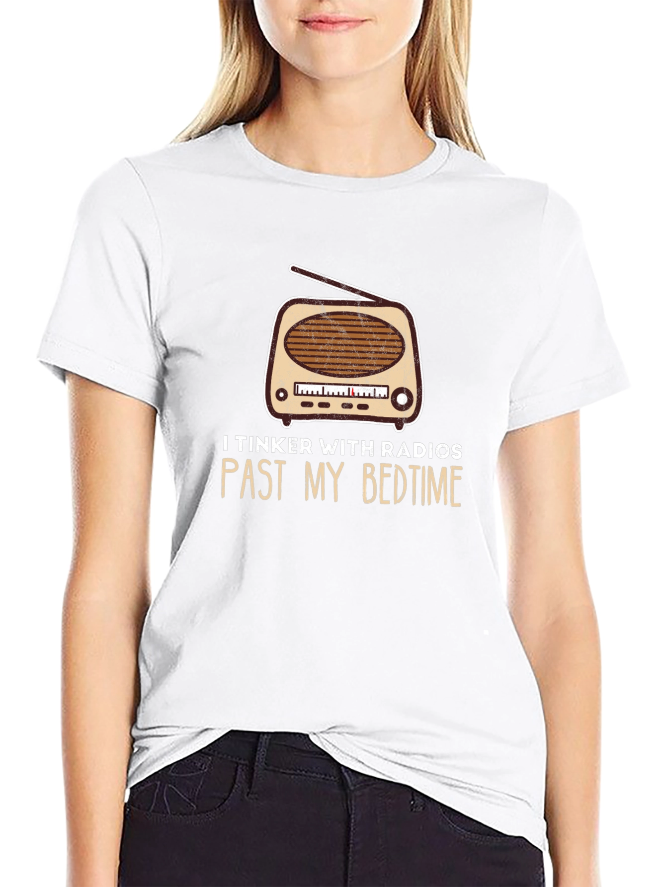 Black I Tinker With Radios Funny T-Shirt view 9