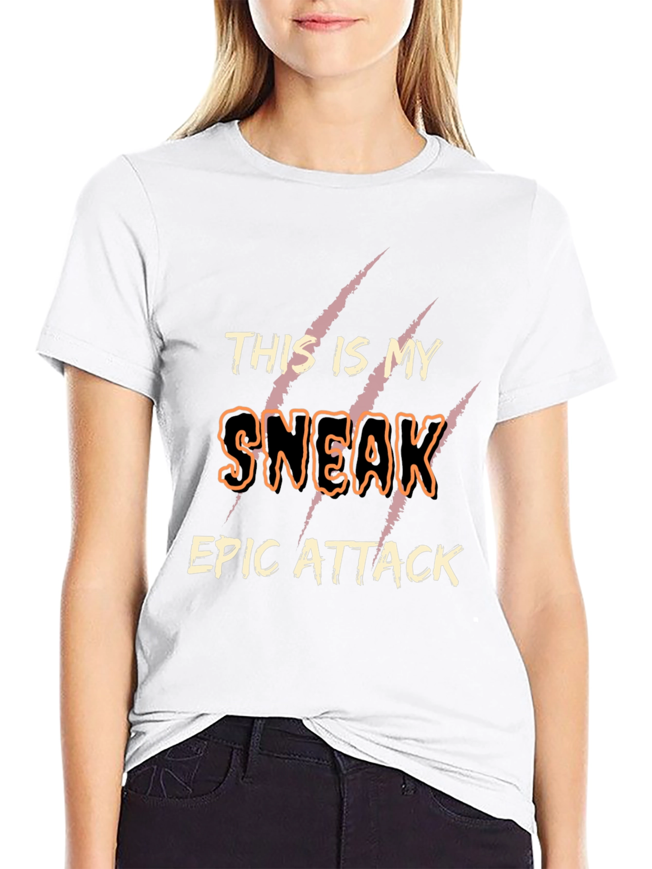 Black This Is My Sneak Epic Attack T-Shirt view 9