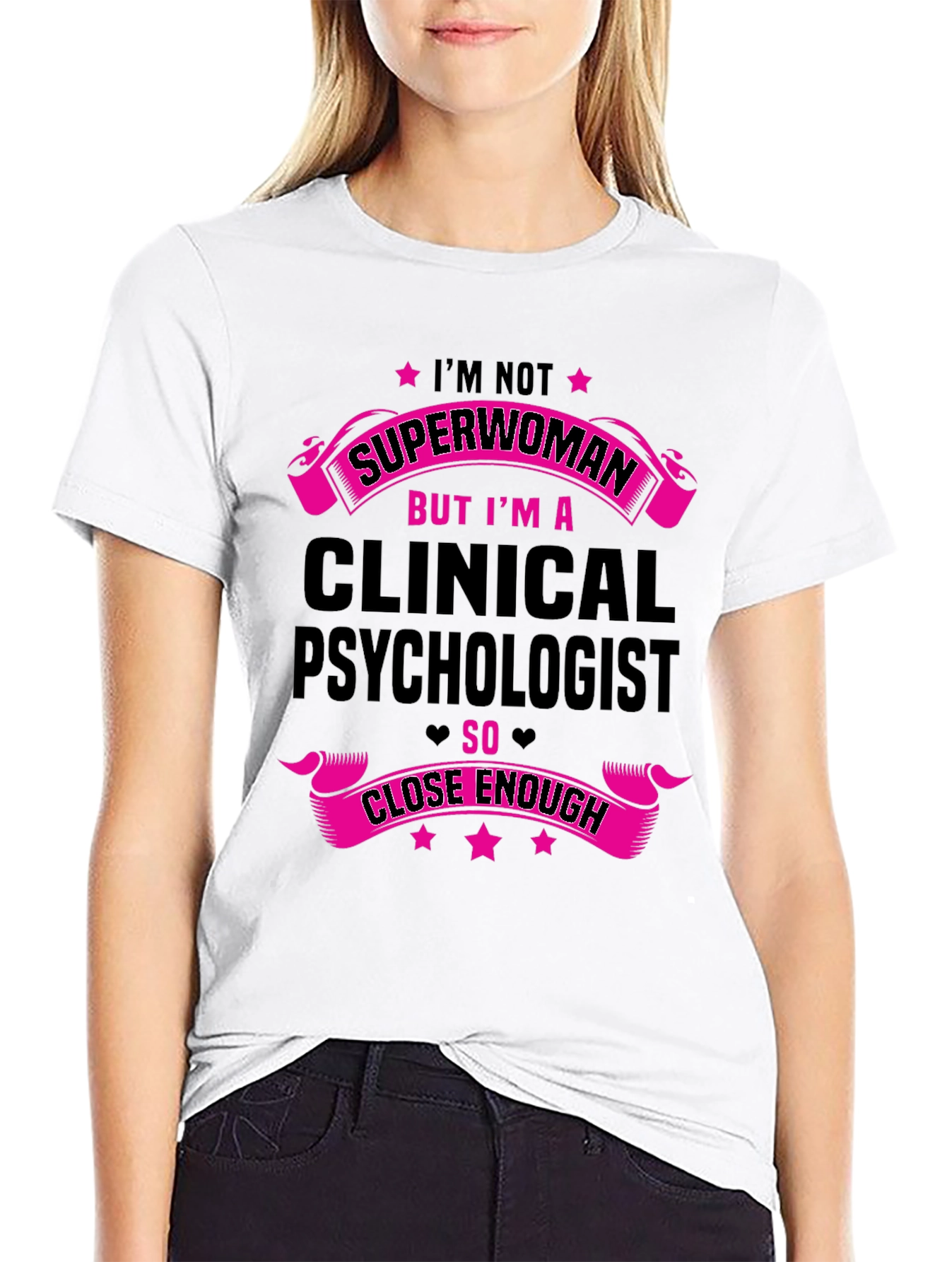 Black Clinical Psychologist Superwoman T-Shirt view 9
