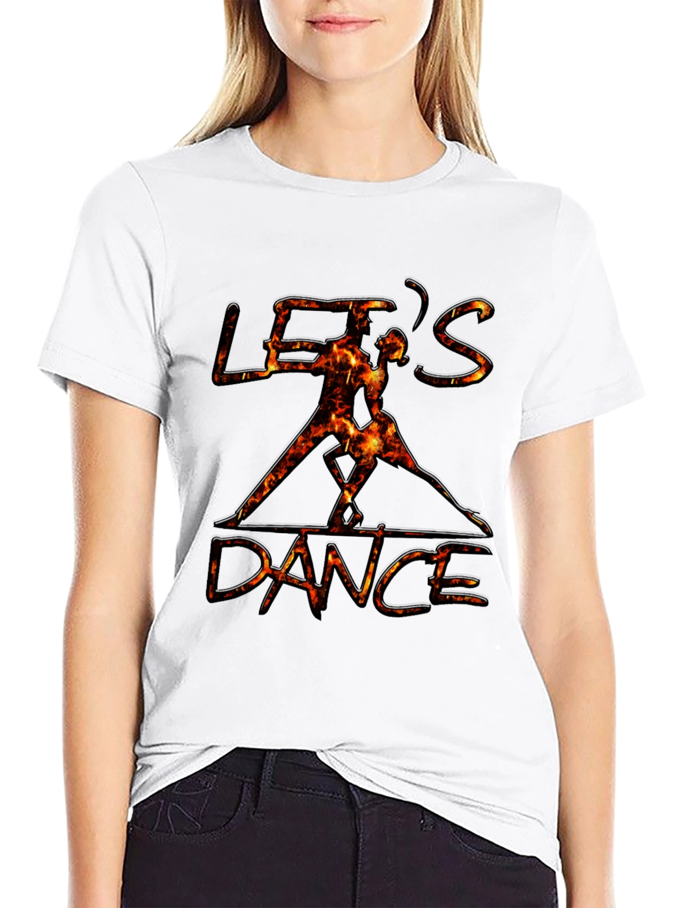 Black Let's Dance Graphic Black T-Shirt view 9