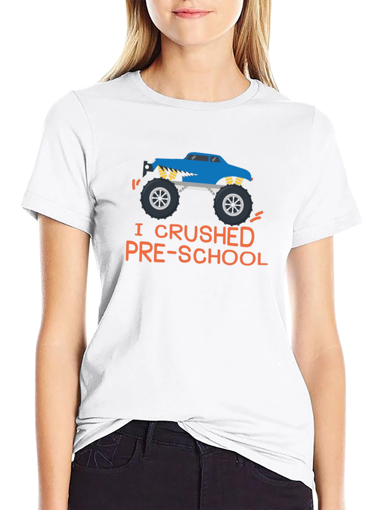 Black I Crushed Pre-School Monster Truck T-Shirt view 9