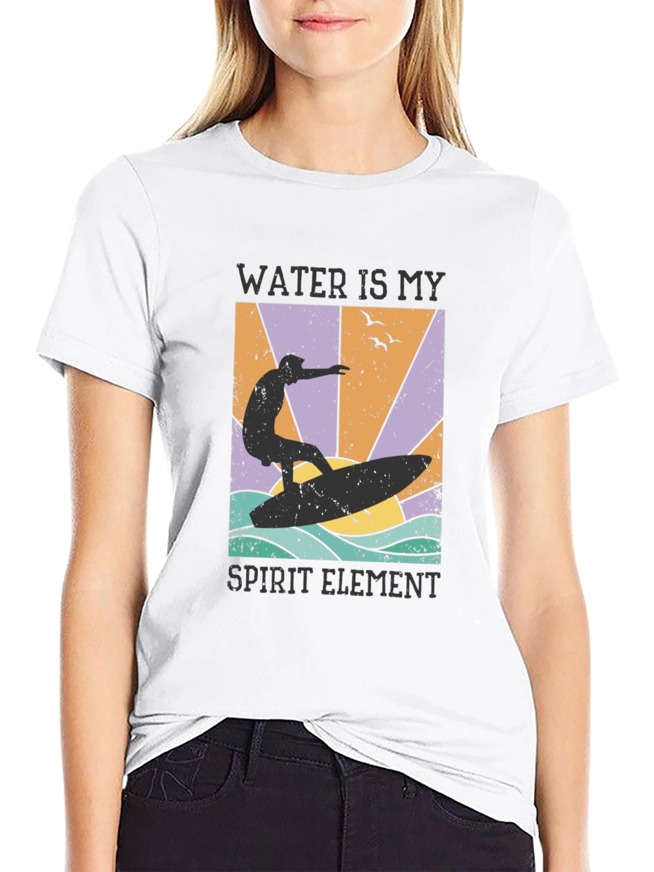 Black Water Is My Spirit Element Black T-Shirt view 9