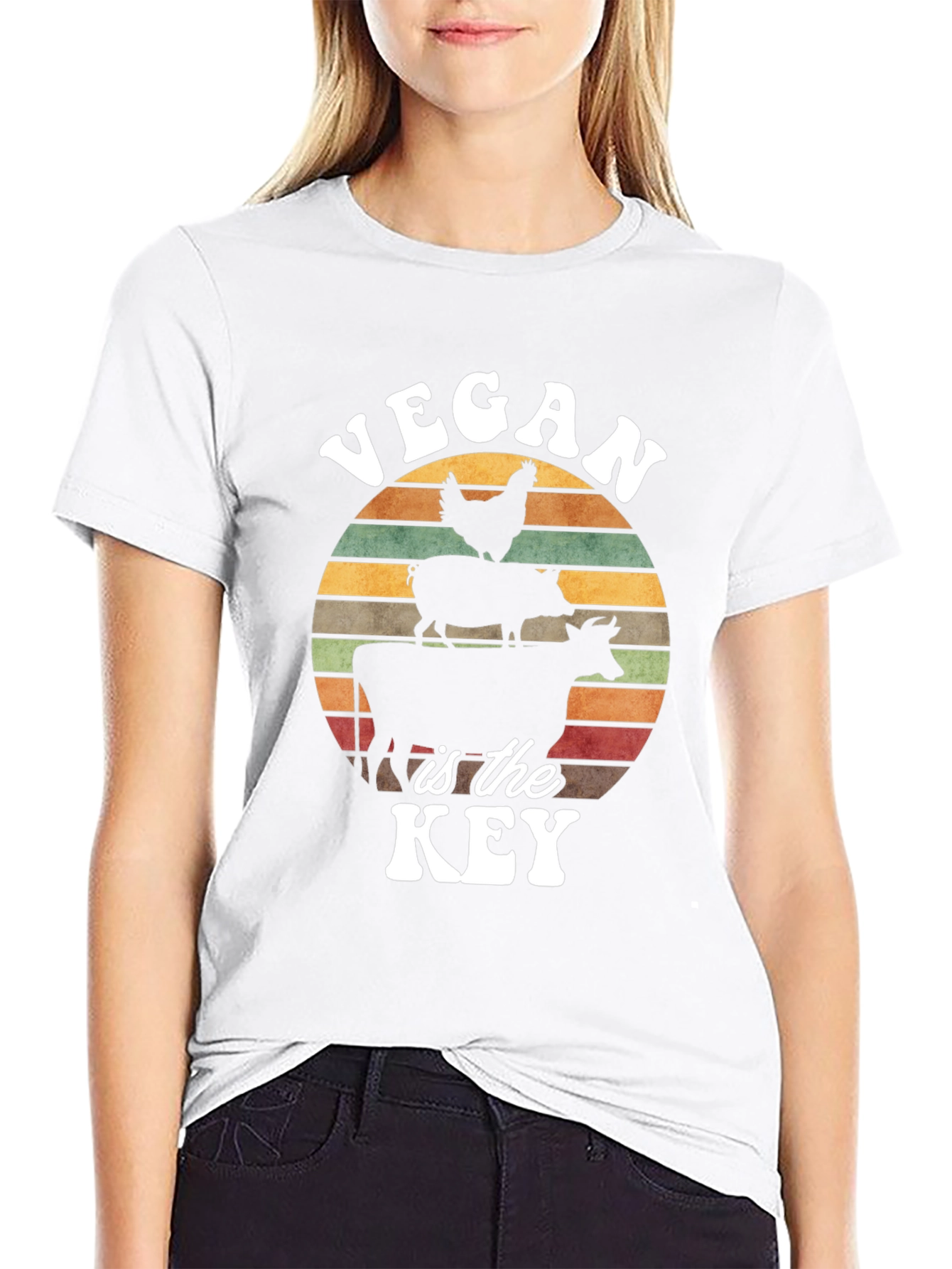 Black Vegan is the Key T-Shirt view 9