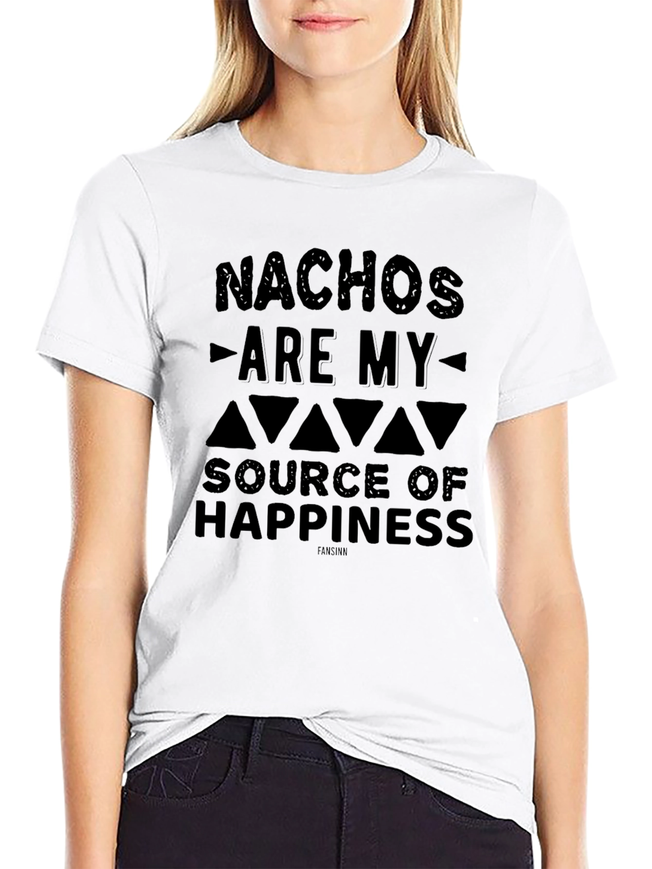 Black Nachos Are My Source of Happiness Black Graphic Tee view 9