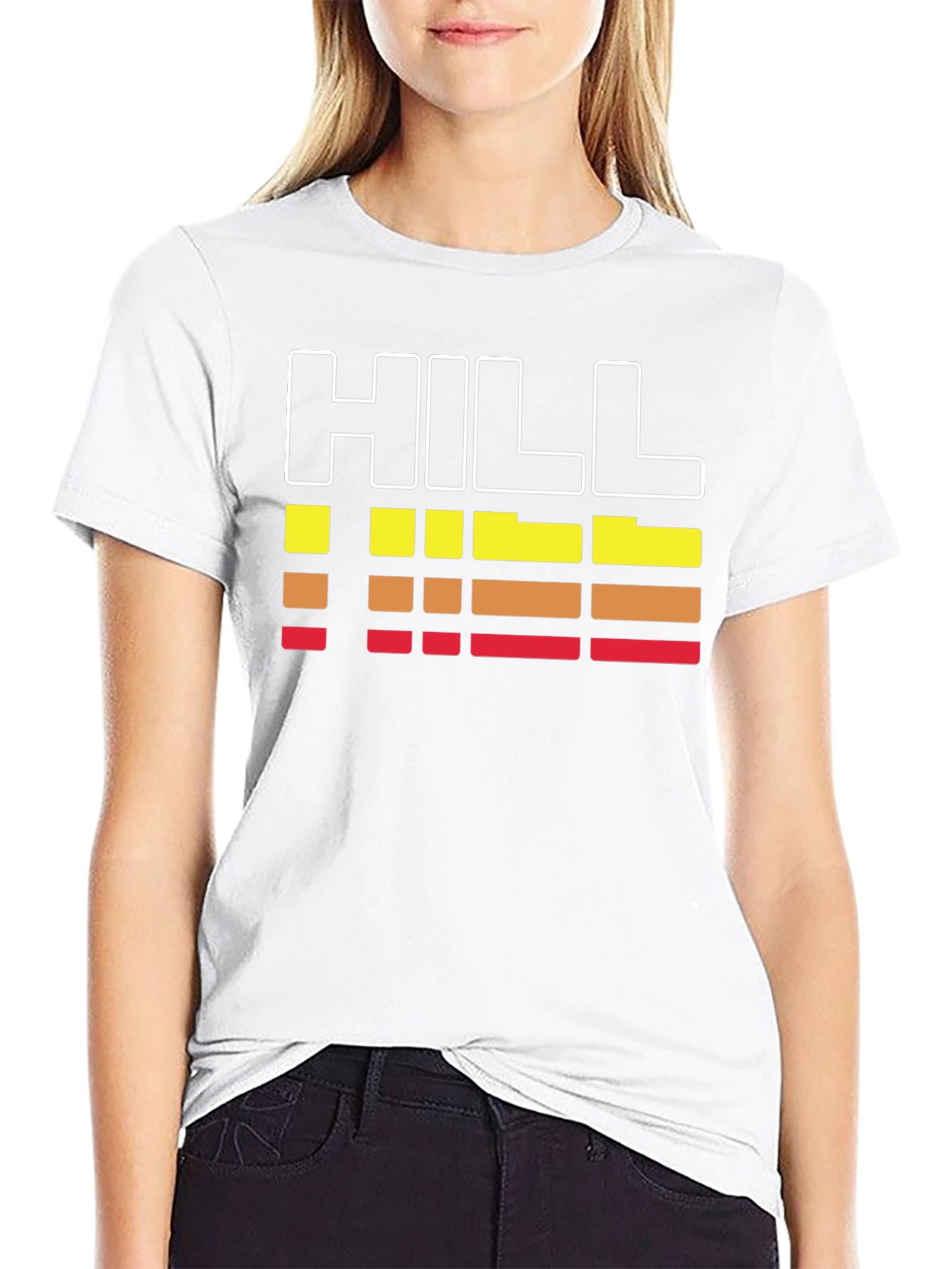 Black Retro HILL Graphic Tee - Cool Stripes view 9