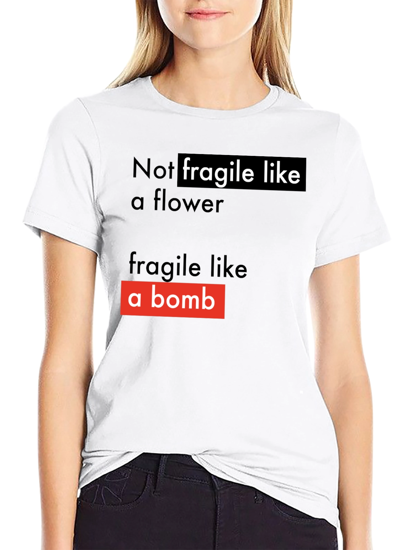 Black Not Fragile T-Shirt - Soft Style view 9