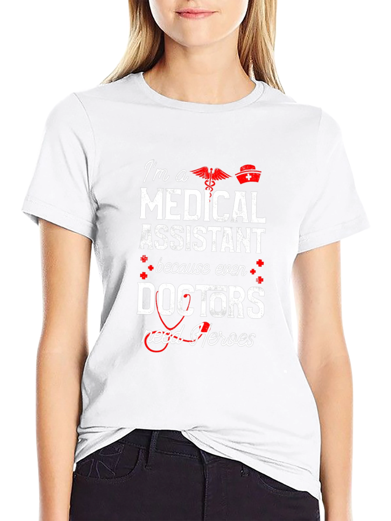 Black Medical Assistant Hero T-Shirt view 9