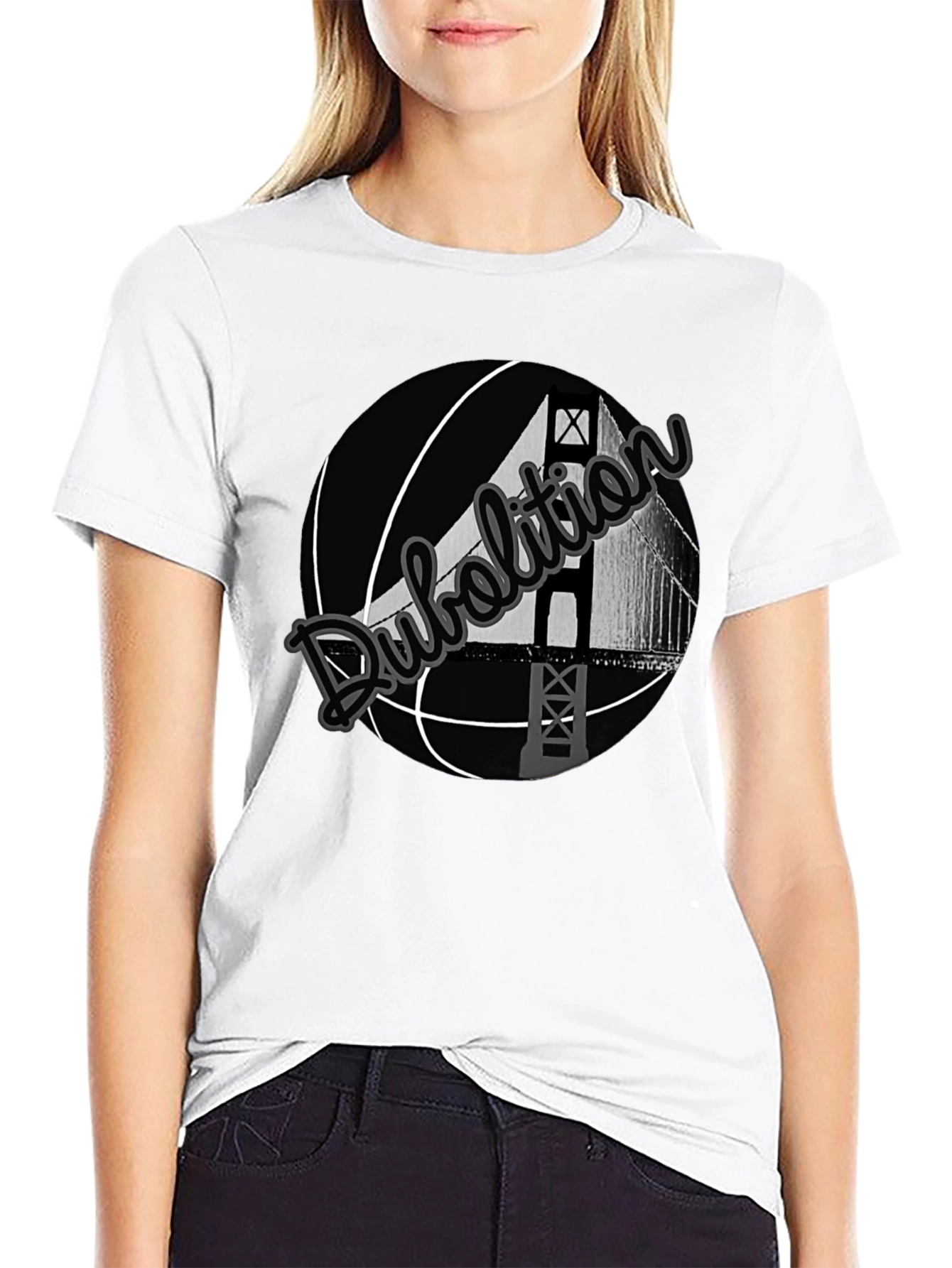 Black Dubolition Bridge Graphic T-Shirt view 9