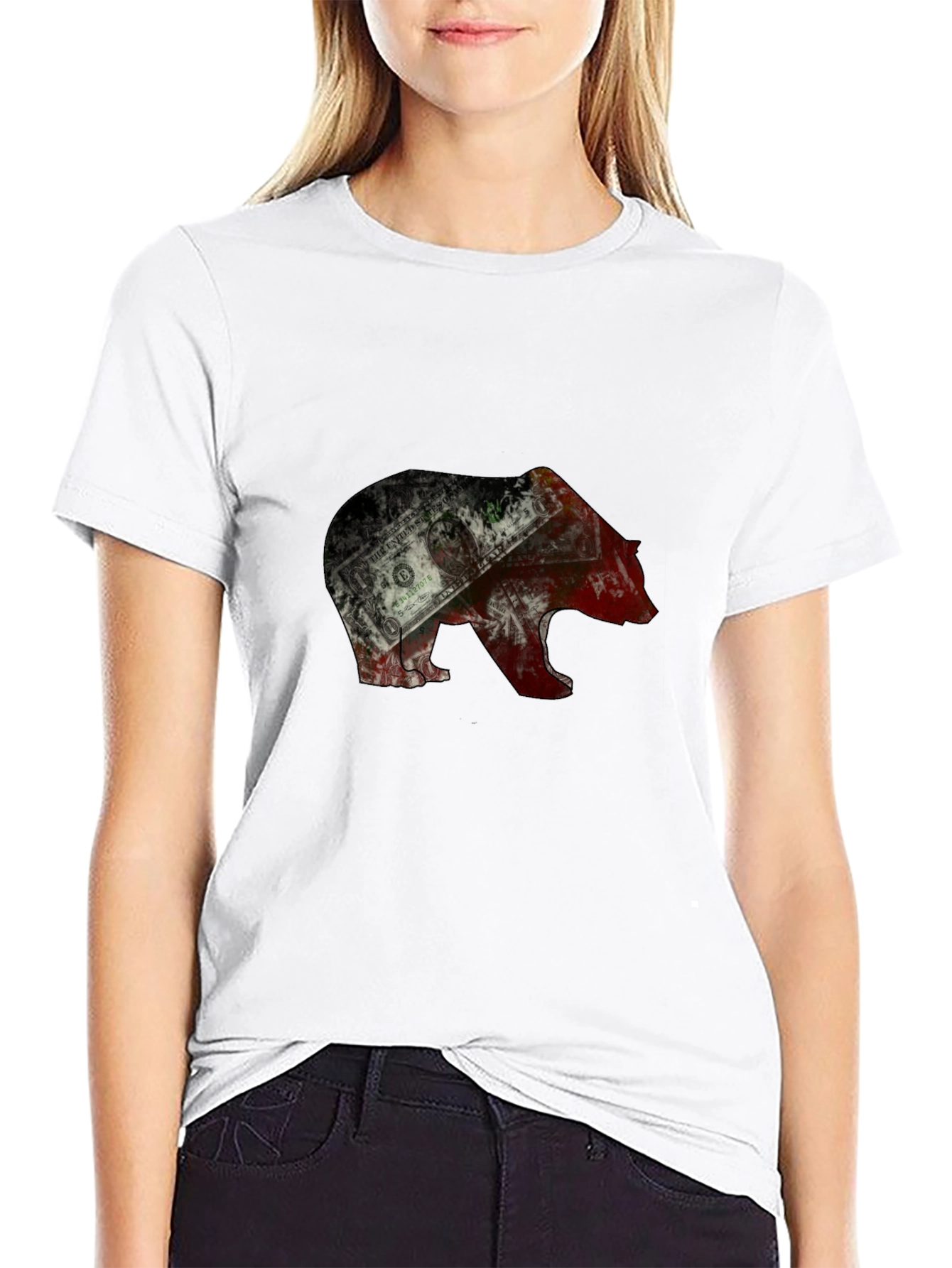 Black Bear Graphic Men's T-Shirt - Black view 9