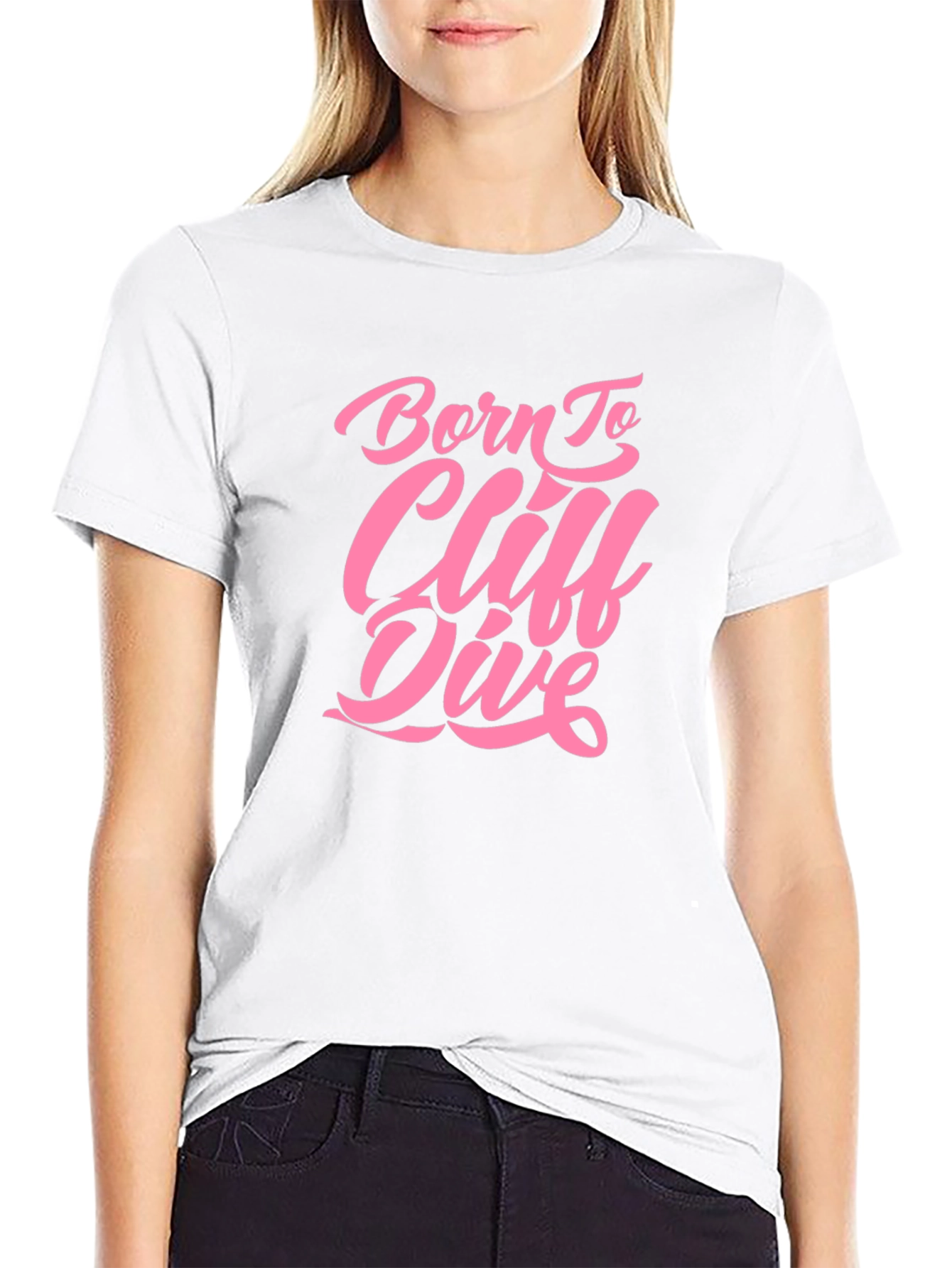 Black Born To Cliff Dive T-Shirt view 9