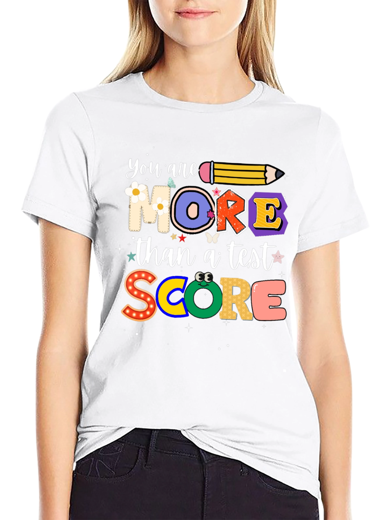 Black You Are More Than A Test Score T-Shirt view 9