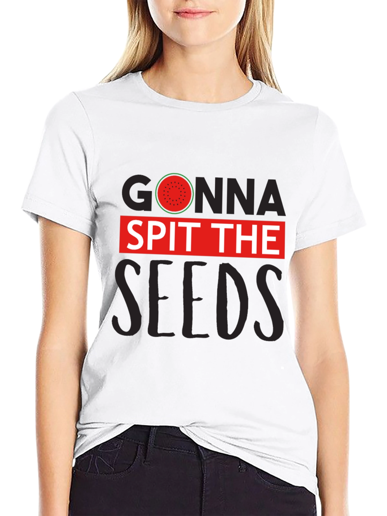 Black Gonna Spit The Seeds Watermelon T-Shirt view 9