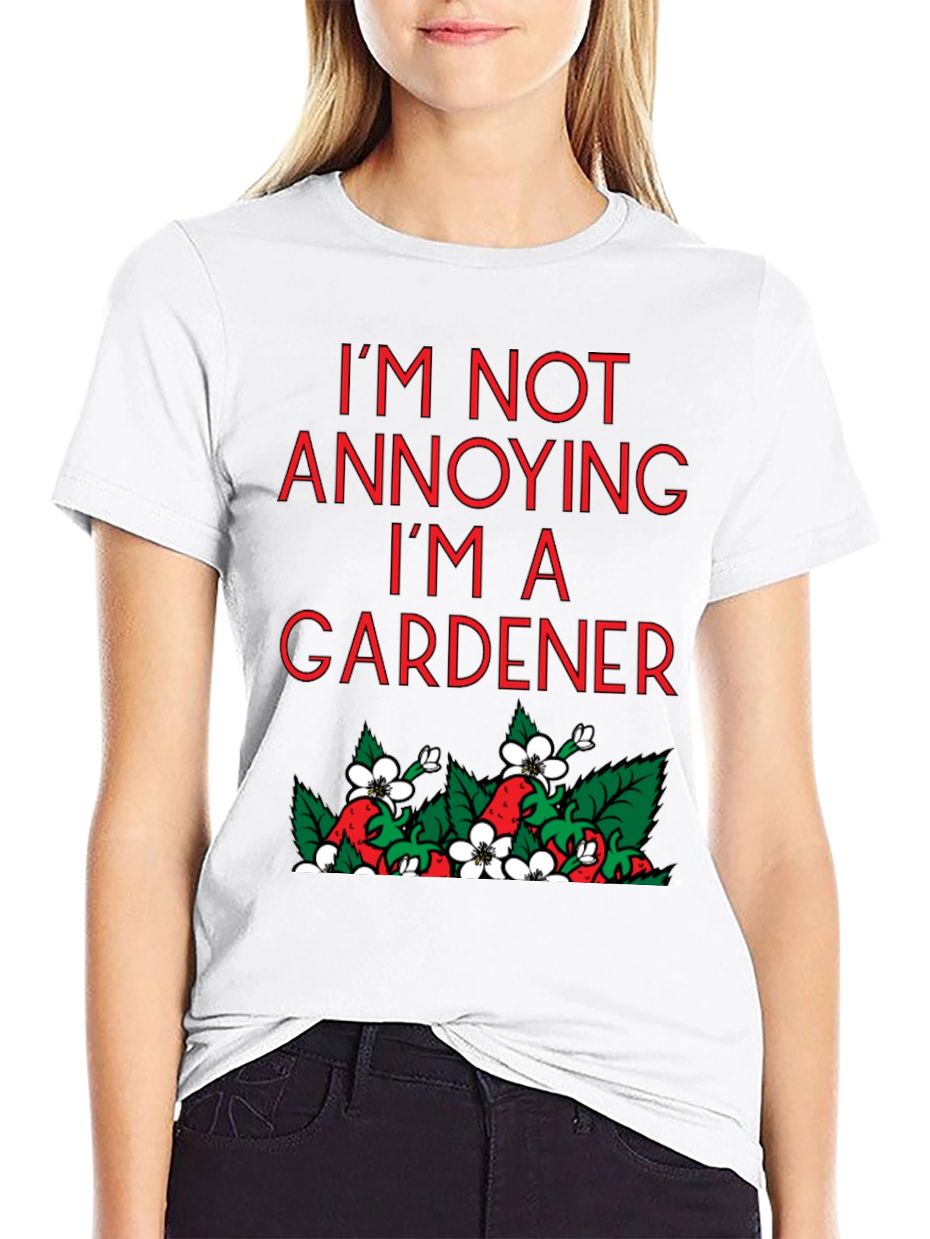 Black Funny Gardener T-Shirt - I'm Not Annoying view 9