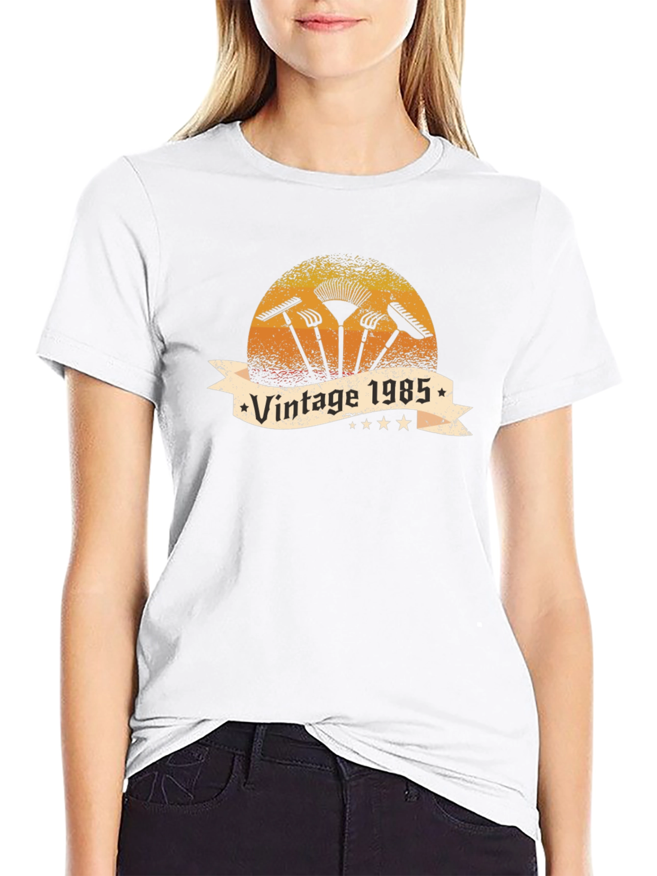 Black Vintage 1985 Gardening T-Shirt - Classic Design view 9