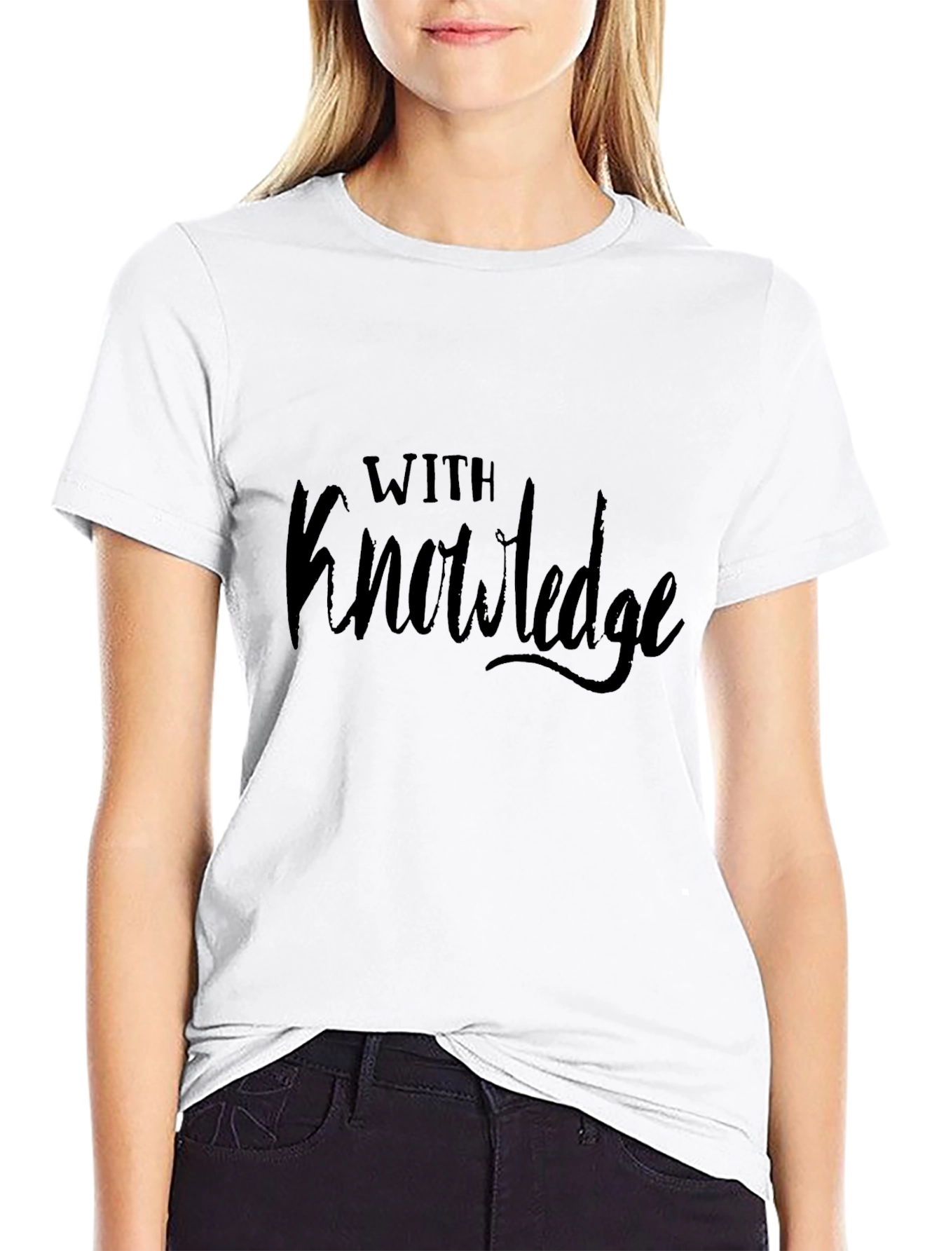 Black With Knowledge Graphic T-Shirt - Black view 9
