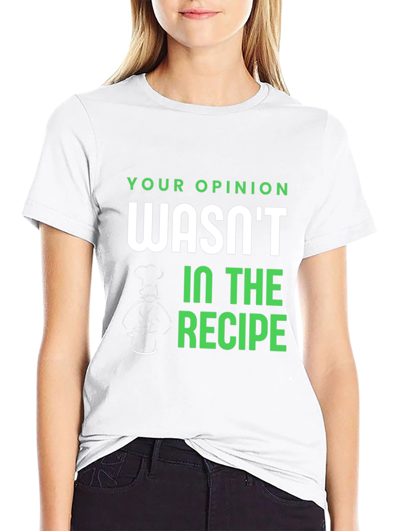 Black Opinion Recipe T-Shirt - Funny Chef Tee view 9