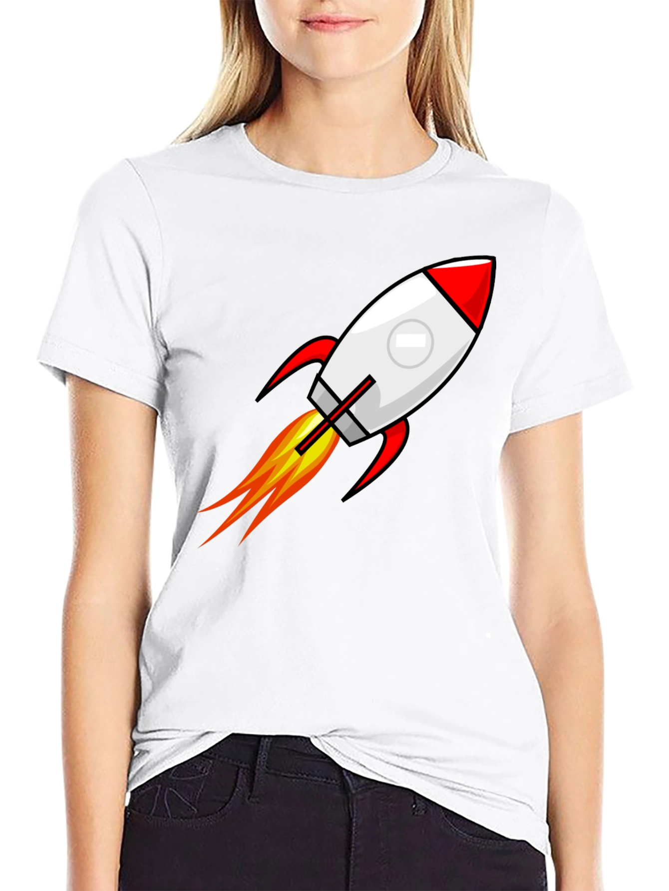 Black Rocket Launch T-Shirt - Blast Off in Style! view 9