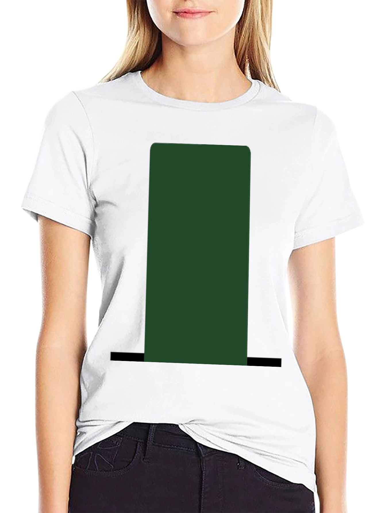 Black Green Top Hat Graphic Tee - Unisex view 9
