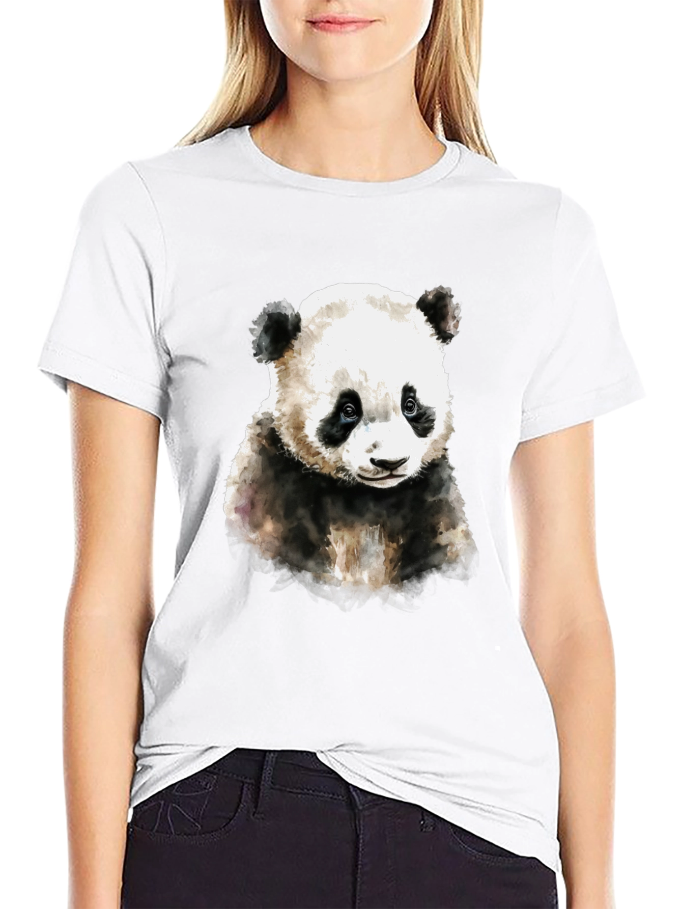 Black Panda Bear Graphic Tee - Soft Cotton Blend view 9