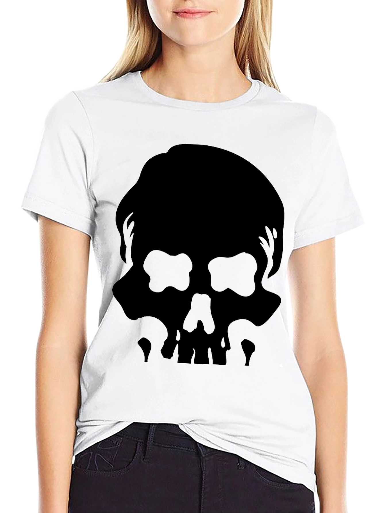 Black Skull Silhouette Graphic Tee - Mens view 9