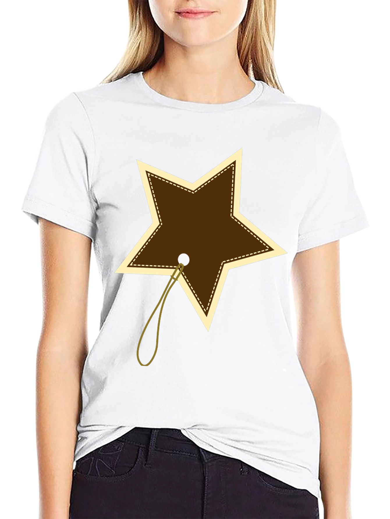 Black Star Tag Graphic Tee - Casual Style view 9