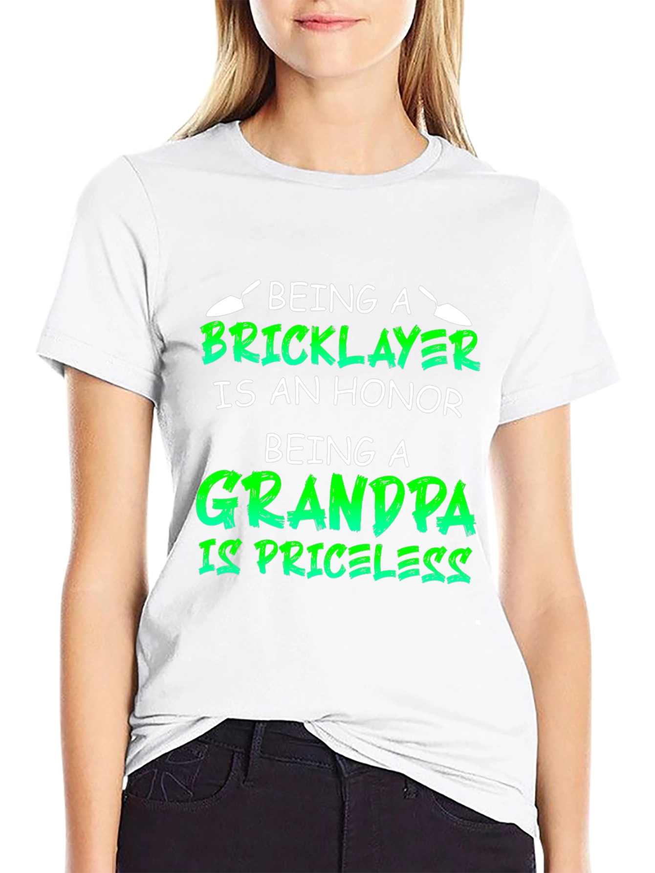 Black Bricklayer Grandpa Honor Priceless Black T-Shirt view 9