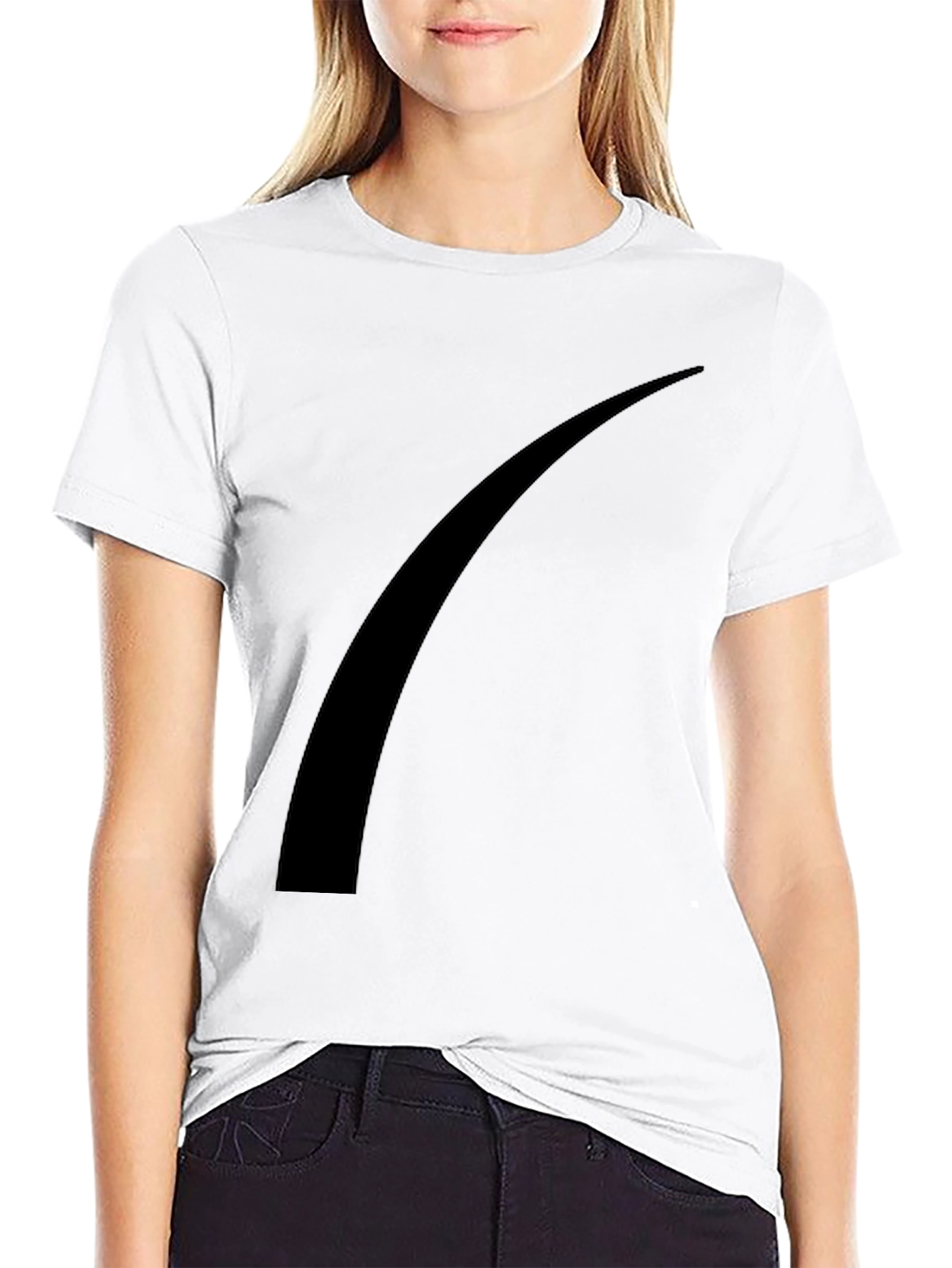 Black Modern Black Tee with Abstract Graphic view 9