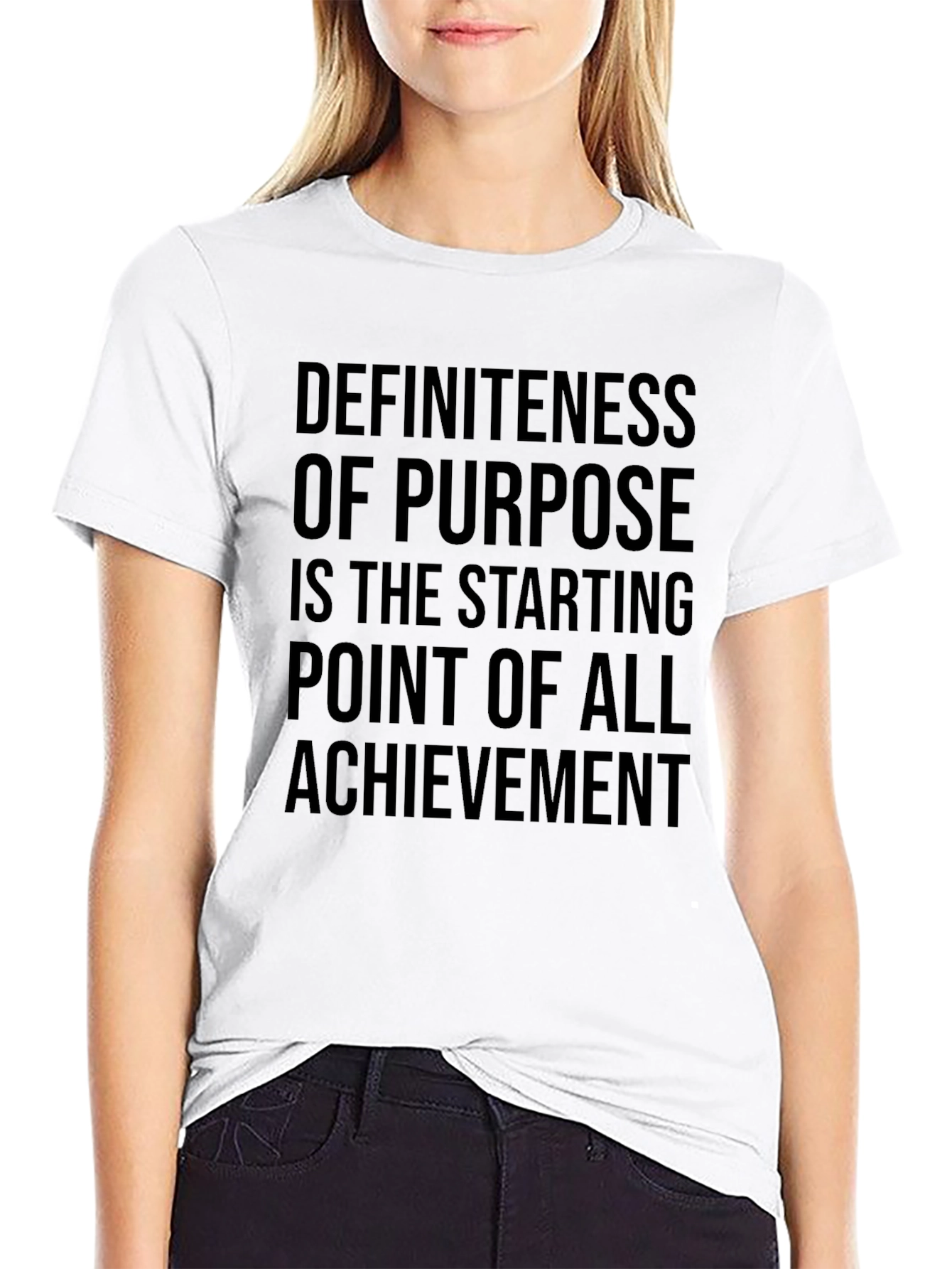 Black Purpose Driven Black Tee | Motivational Quote view 9