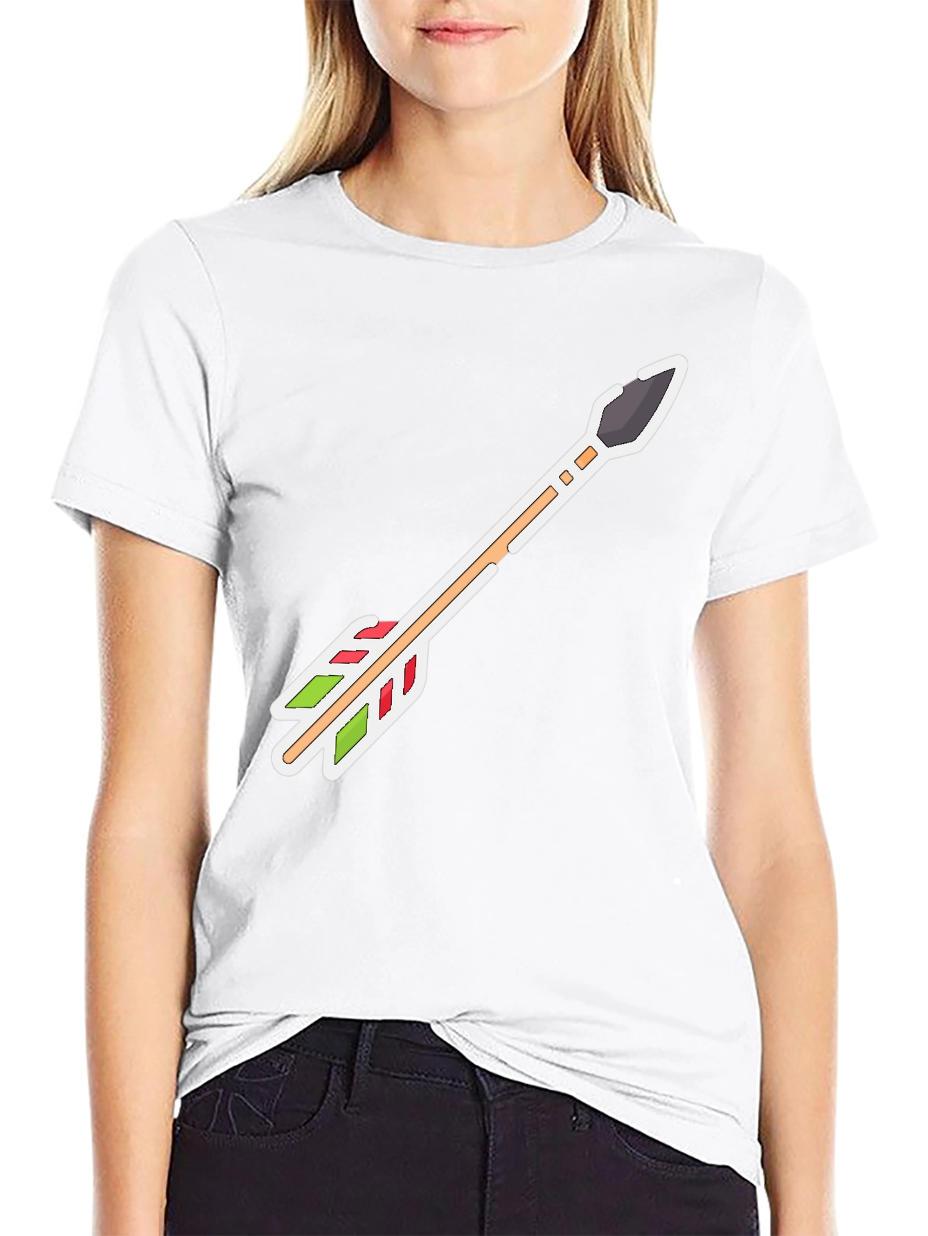 Black Arrow Graphic Tee - Casual Style, Unique Design view 9