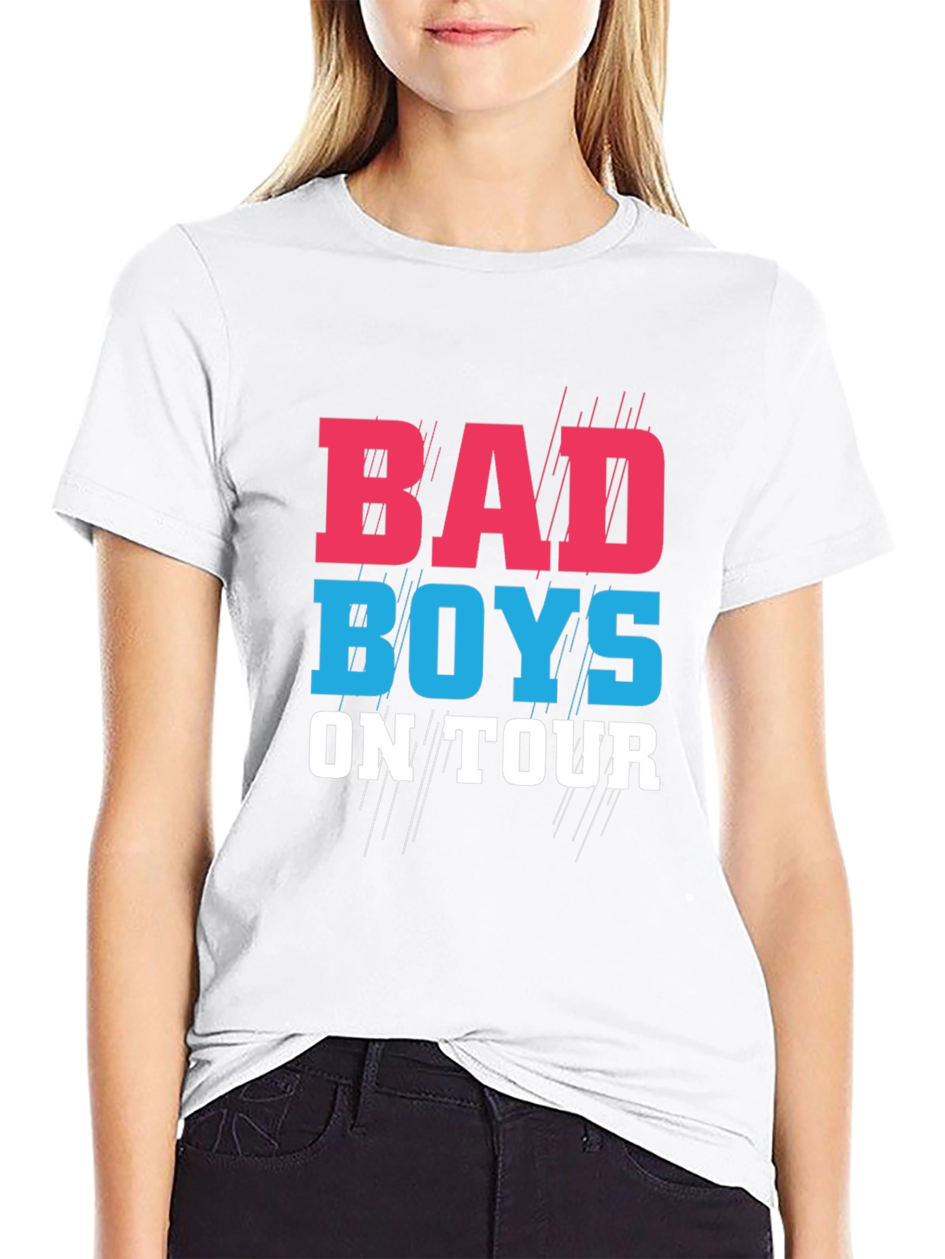 Black Bad Boys On Tour Graphic T-Shirt view 9