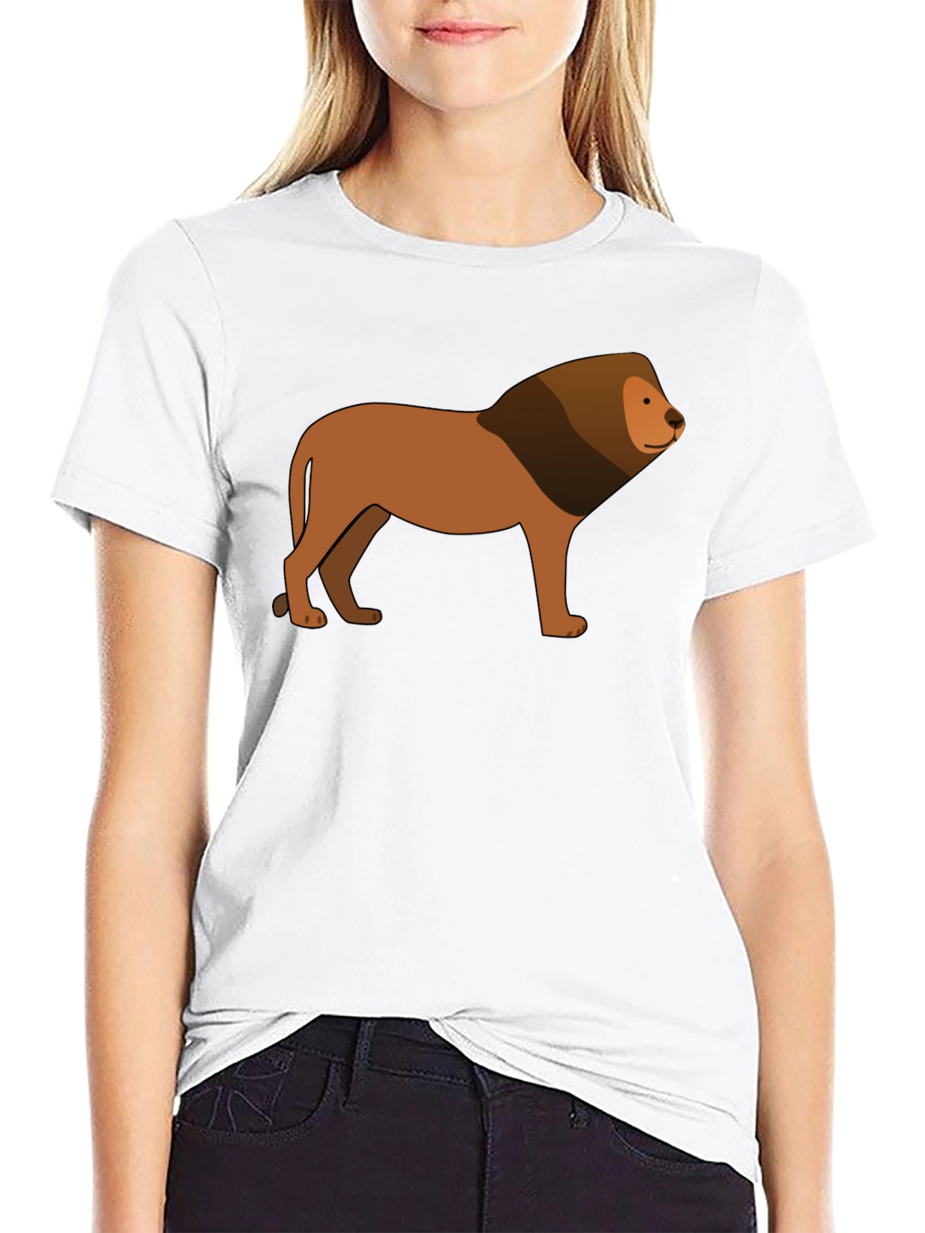 Black Lion Graphic Black T-Shirt - Animal Lover Tee view 9