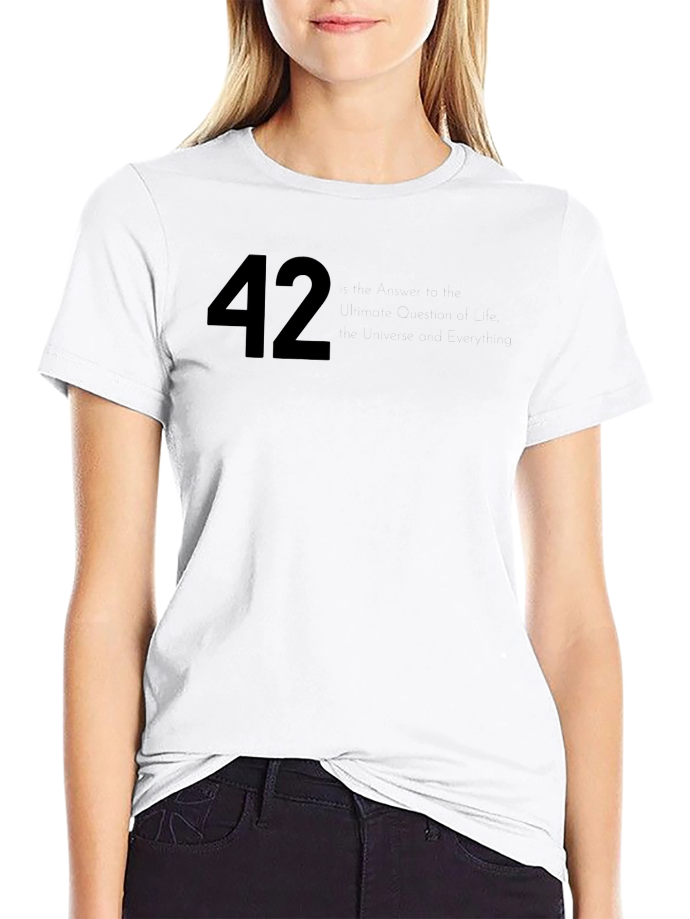 Black 42 Graphic Tee - Soft Cotton Crew Neck T-Shirt view 9
