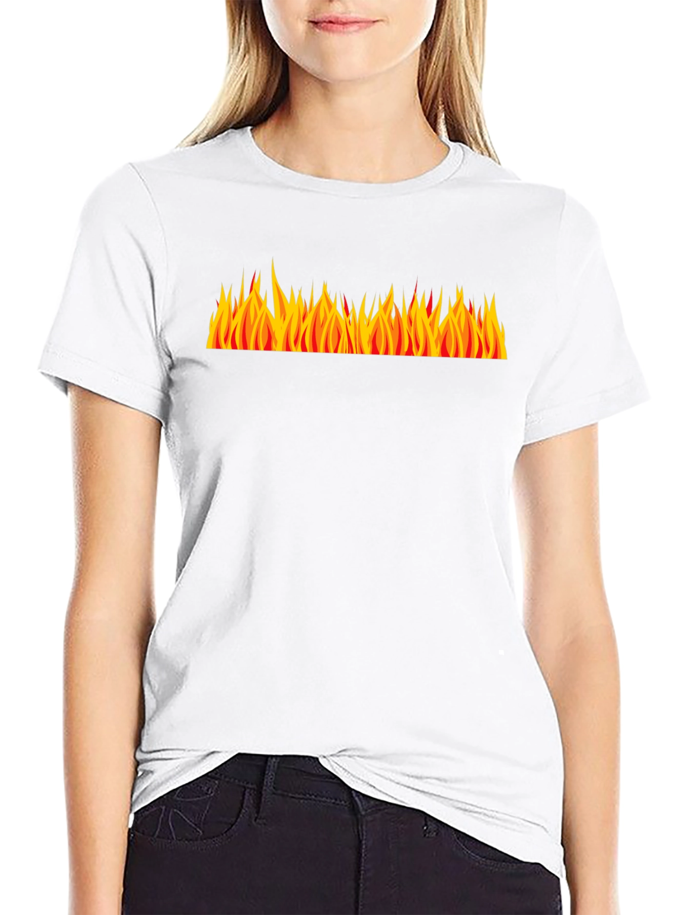 Black Flame Graphic Tee - Burning Style! view 9