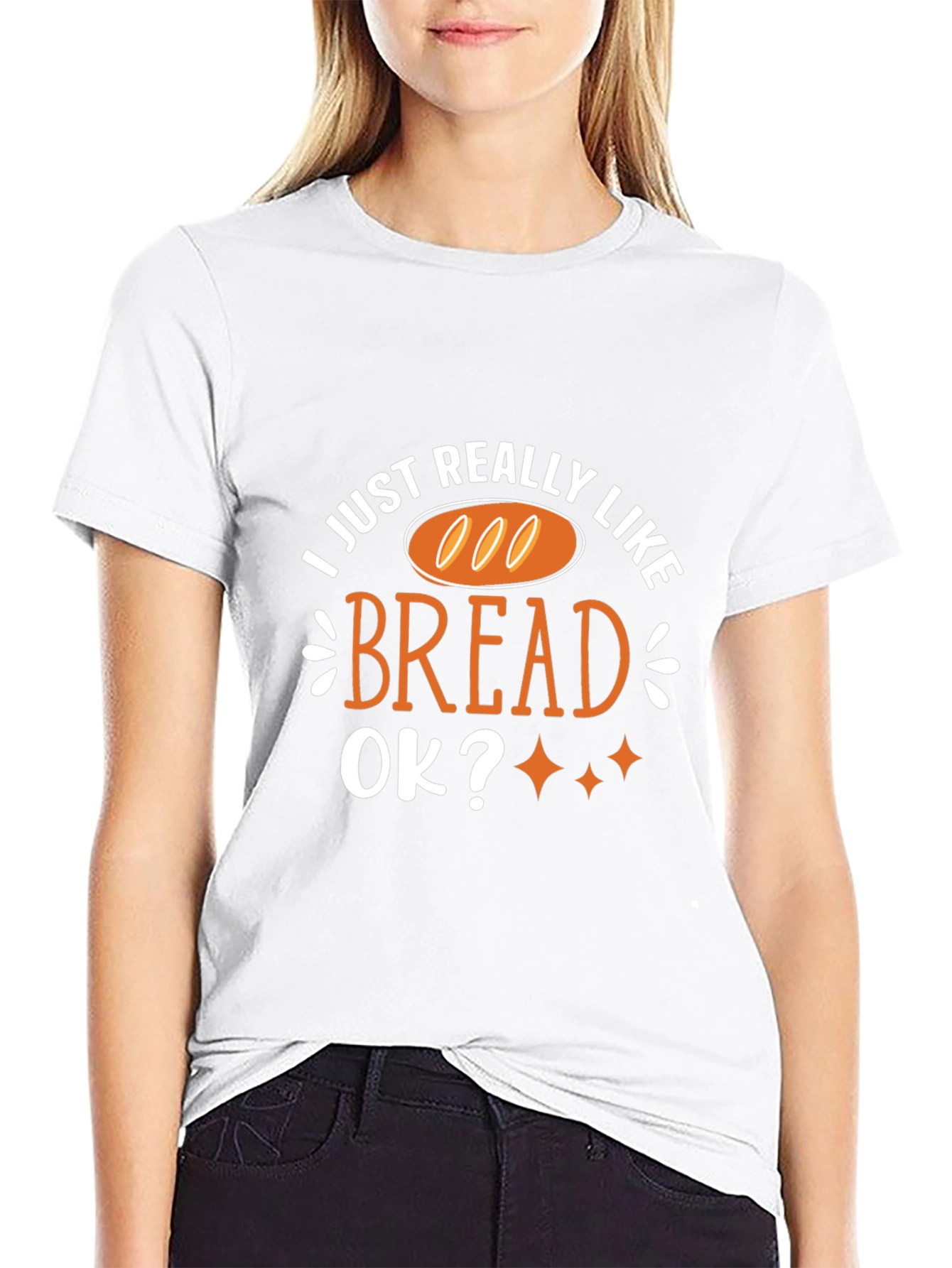 Black I Just Really Like Bread T-Shirt Funny Foodie Tee view 9