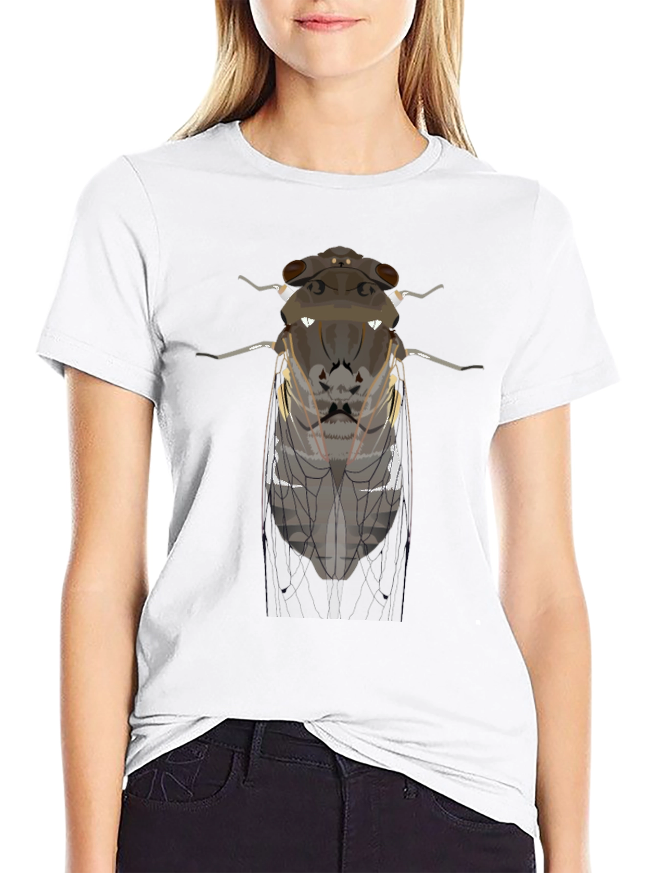Black Cicada Graphic Tee - Entomologist Apparel view 9