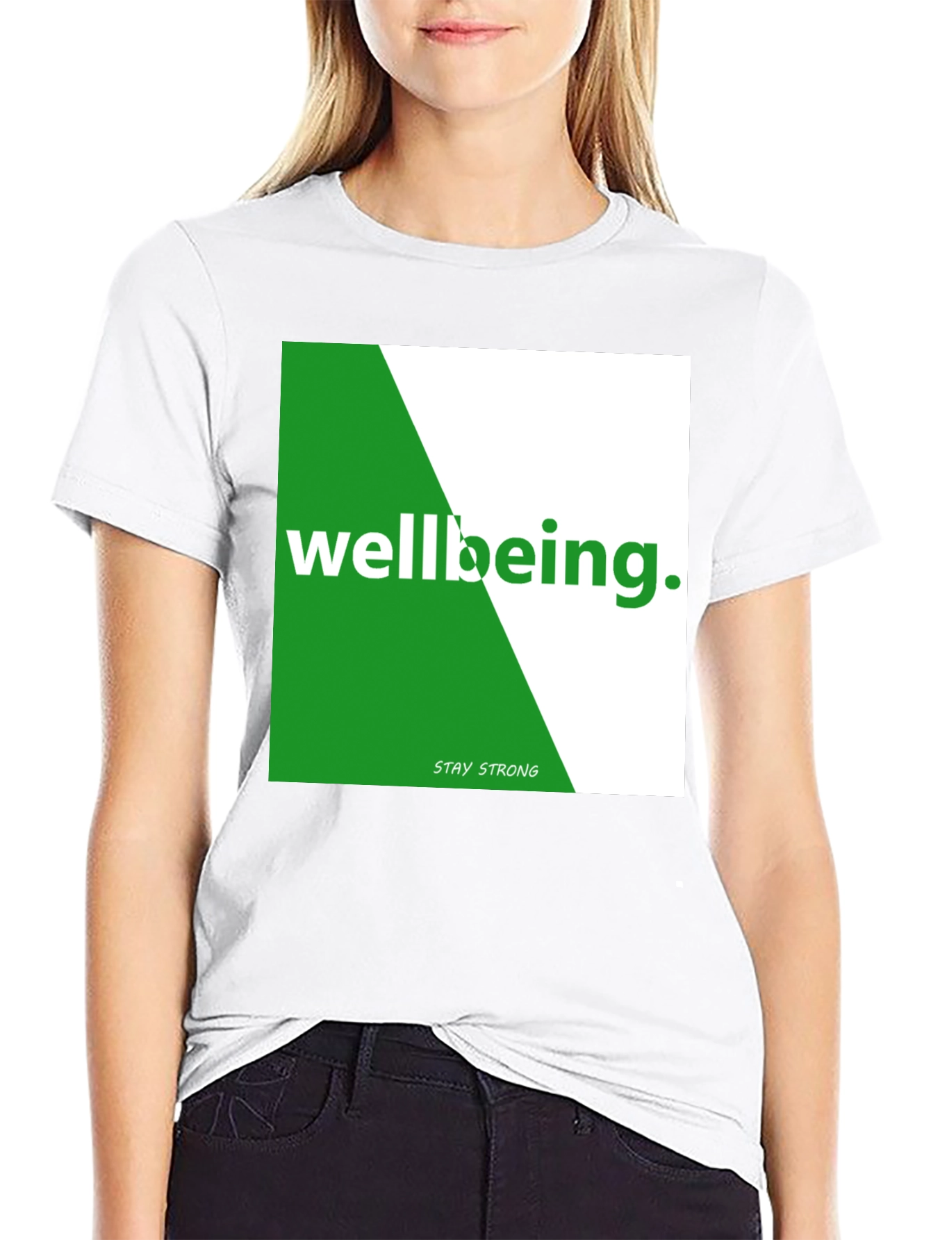 Black Wellbeing Graphic Print Crew Neck T-Shirt view 9