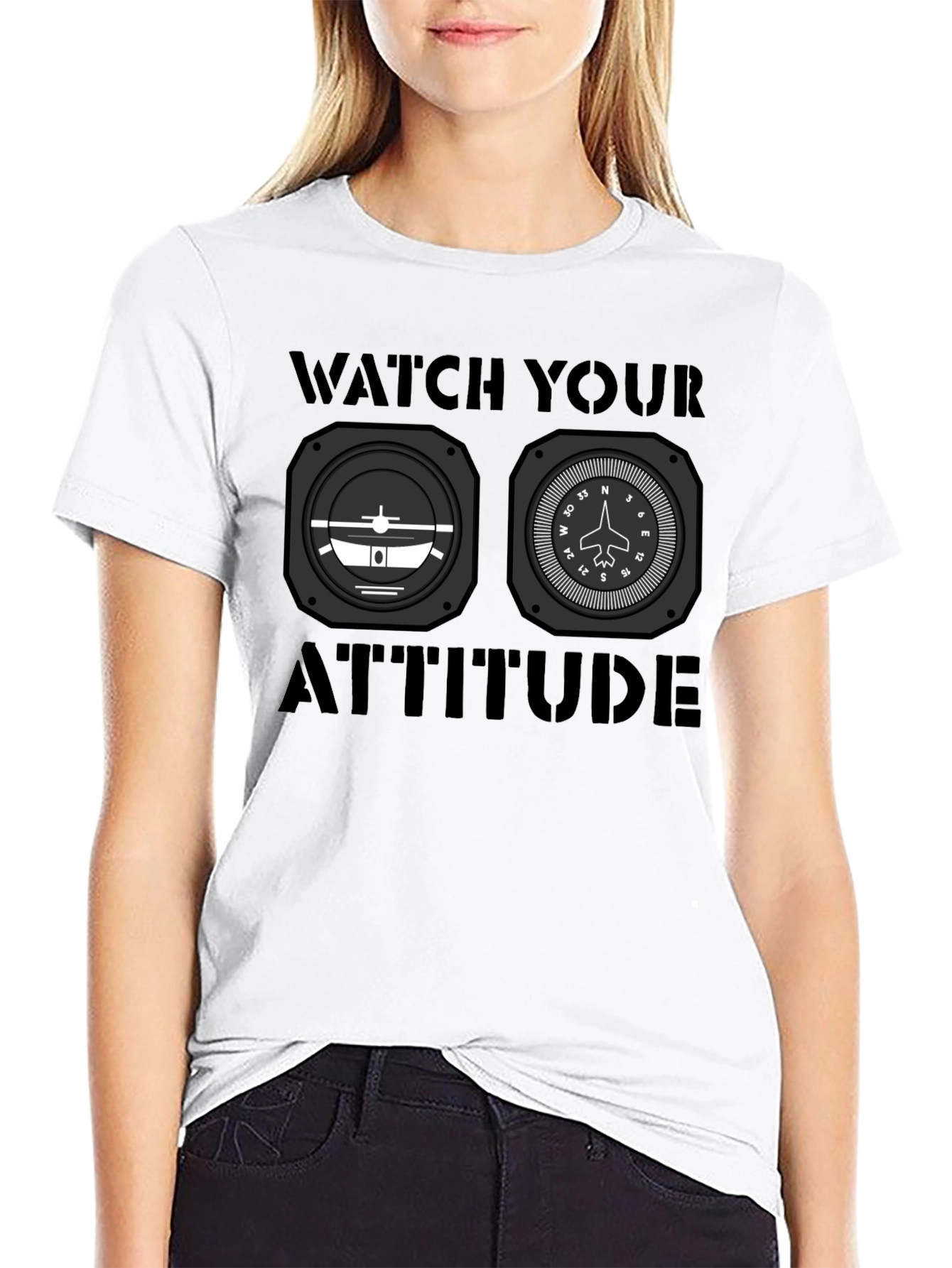 Watch Your Attitude Aviation T-Shirt - 9