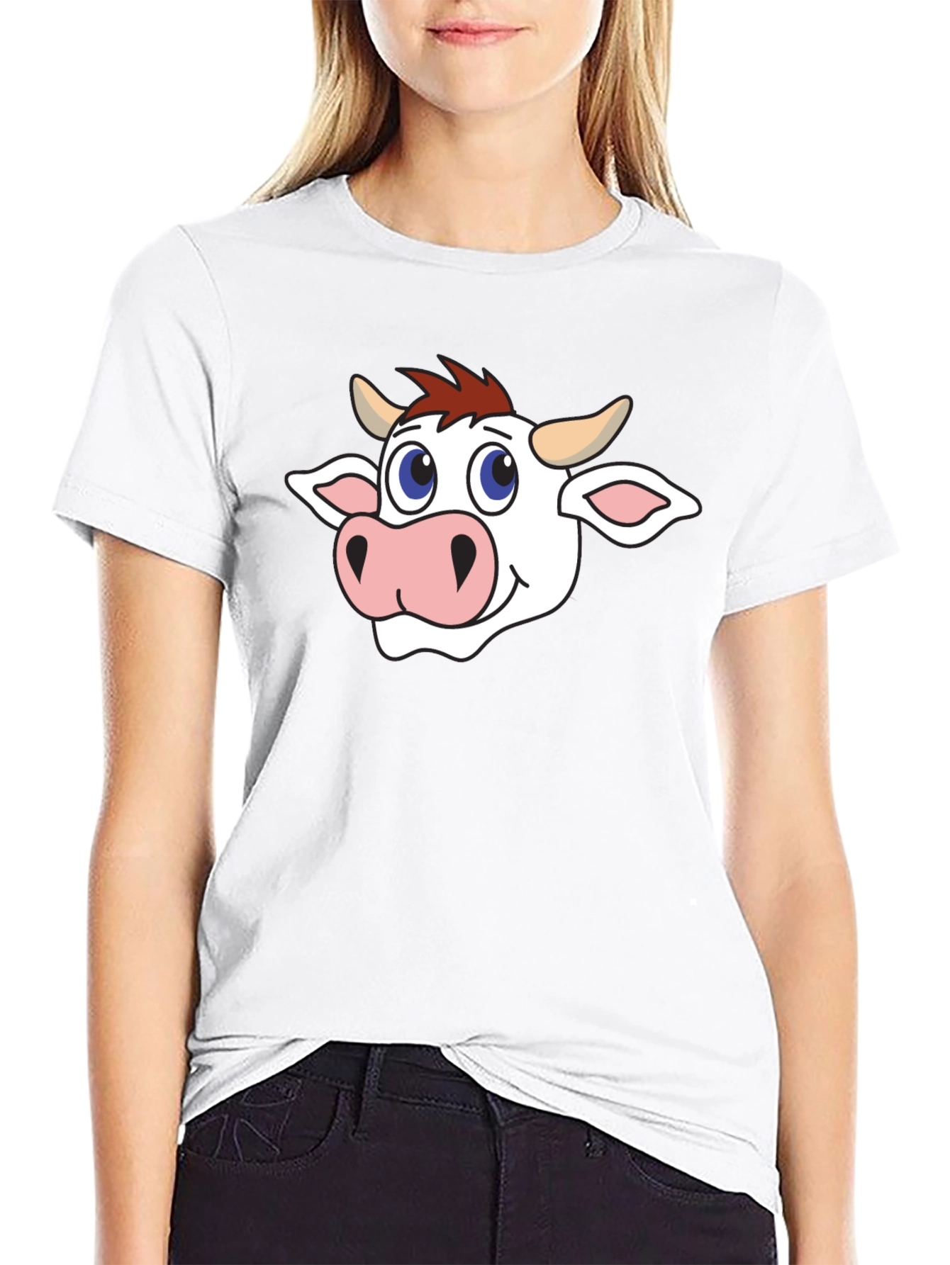 Black Cow Graphic Black T-Shirt view 9