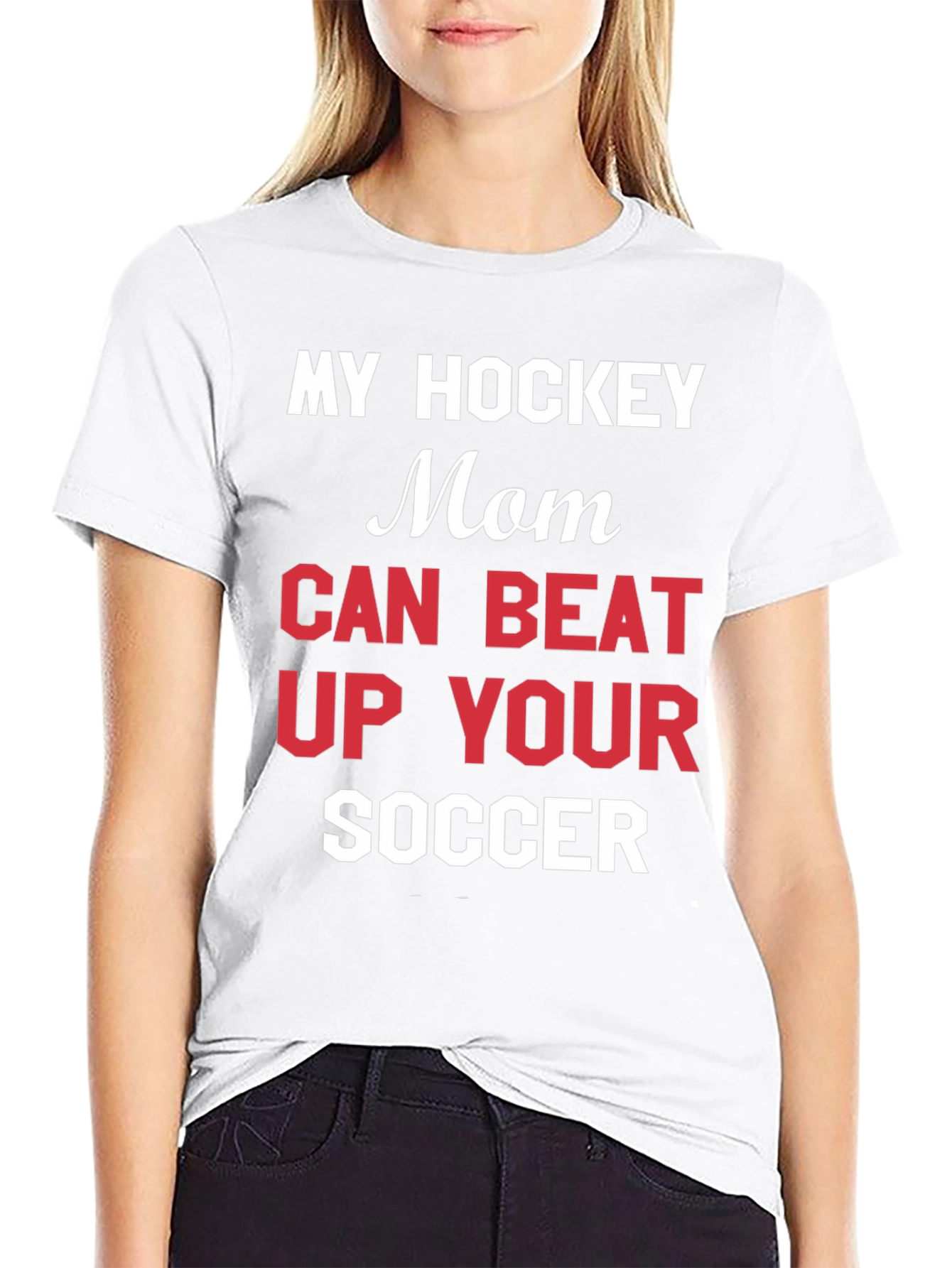 Black My Hockey Mom T-Shirt - Funny Sports Tee view 9