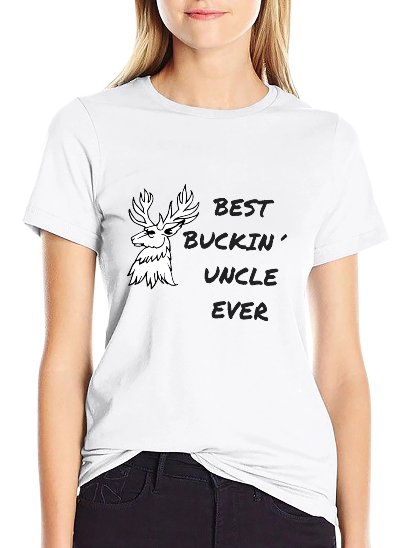 Black Best Buckin' Uncle Ever Tee view 9