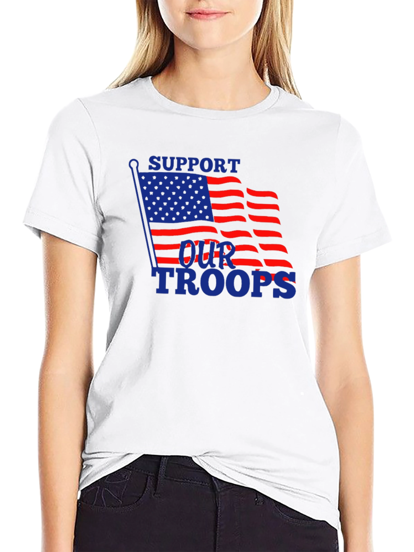 Support Our Troops Patriotic T-Shirt - 9